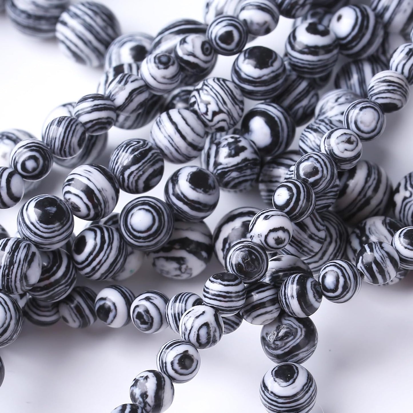 Black Peacock Turquoise Stone Beads Gemstone Round Crystal Energy Jade Beads Stone Beads for Jewelry Making DIY Bracelet Necklace Jewelry Making 1 Strand 15.5inch 4MM