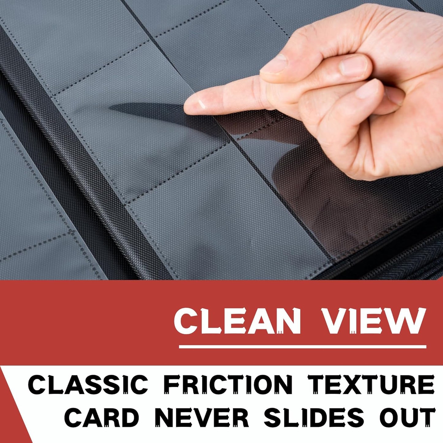 1600+ Pockets Trading Card Binder, 16-Pocket Card Ablum Compatible with MTG,Sports Cards & Other Standard Size Trading Card (RED)