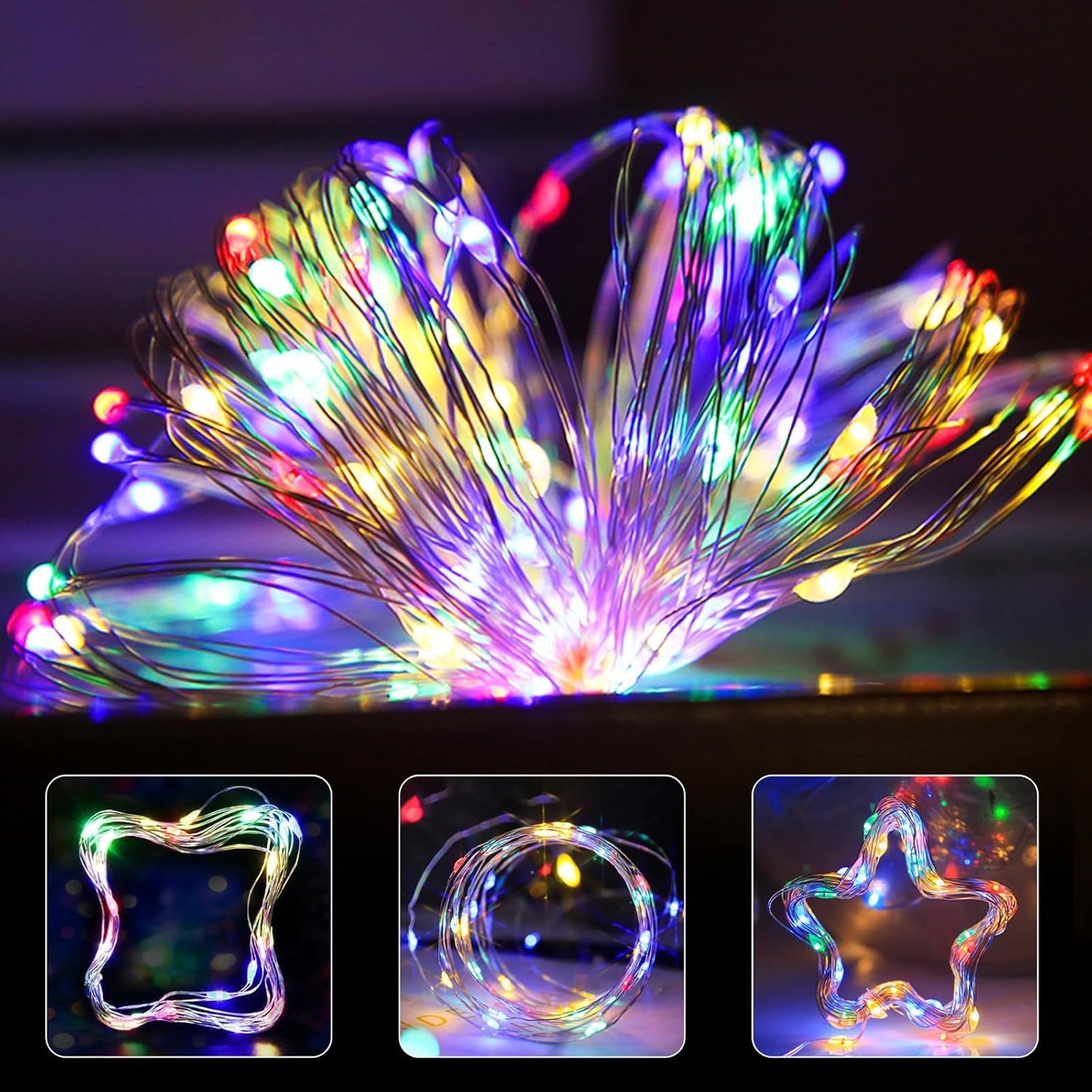 btfarm 6 Pack Fairy Lights Battery Operated with Timer, 10FT 30LED Twinkle Lights Waterproof, Copper Wire Christmas String Lights Battery Powered for Indoor Outdoor Wedding Party Holiday Decorations