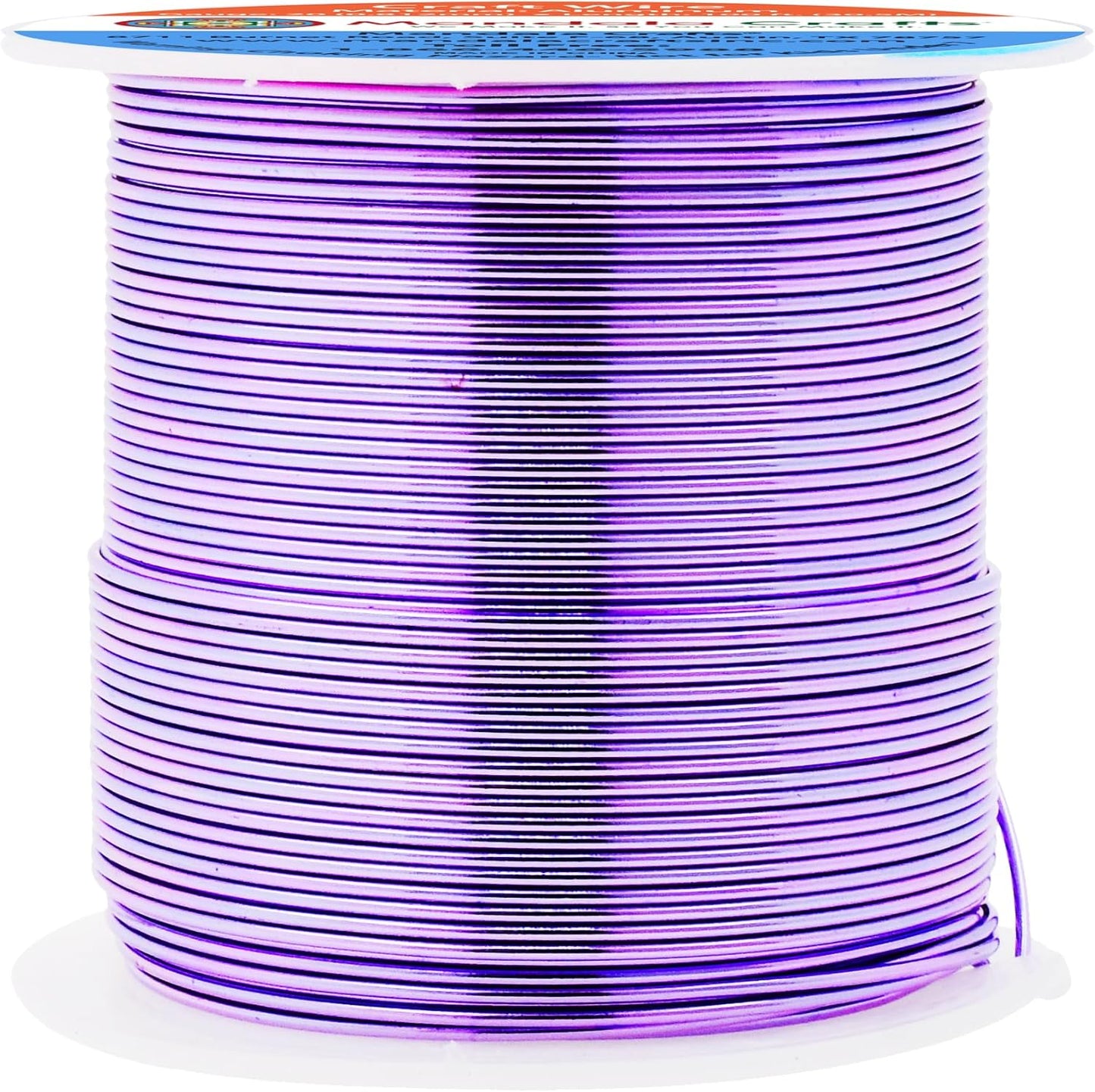 Mandala Crafts 20 Gauge Anodized Aluminum Craft Wire for Jewelry Making - 100 FT Colored Flexible Lavender Wire - Bendable for Bonsai Armature Crafting Sculpting