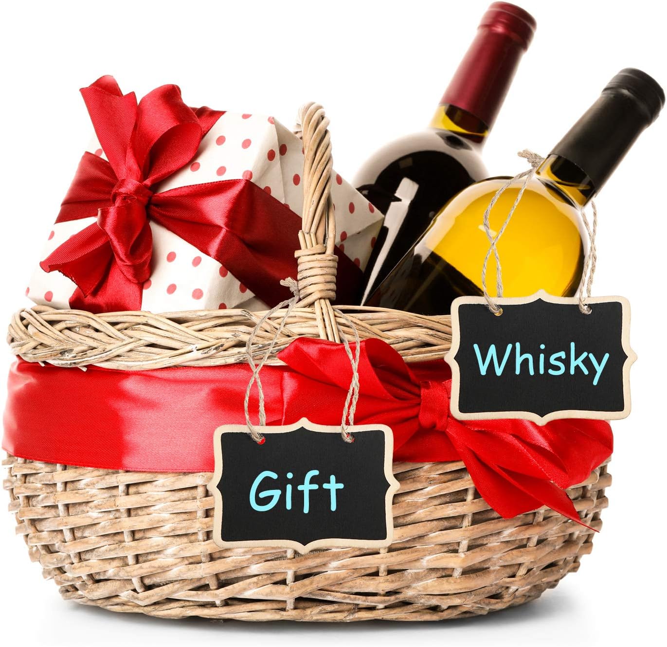 Outus 24 Pcs Mini Chalkboard Signs Bulk Hanging Wood Chalkboard Signs 3.35 x 2.36 Inch Kitchen Notes Chalk Board with Lanyard Bulk Small Message Board for Food Labels Wedding Party Decor Price Tags