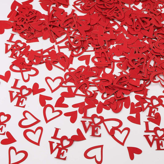 200 Pcs Red Heart Paper Confetti Love Confetti for Valentine's Day Wedding Baby Shower Birthday Party Table Decoration Supplies