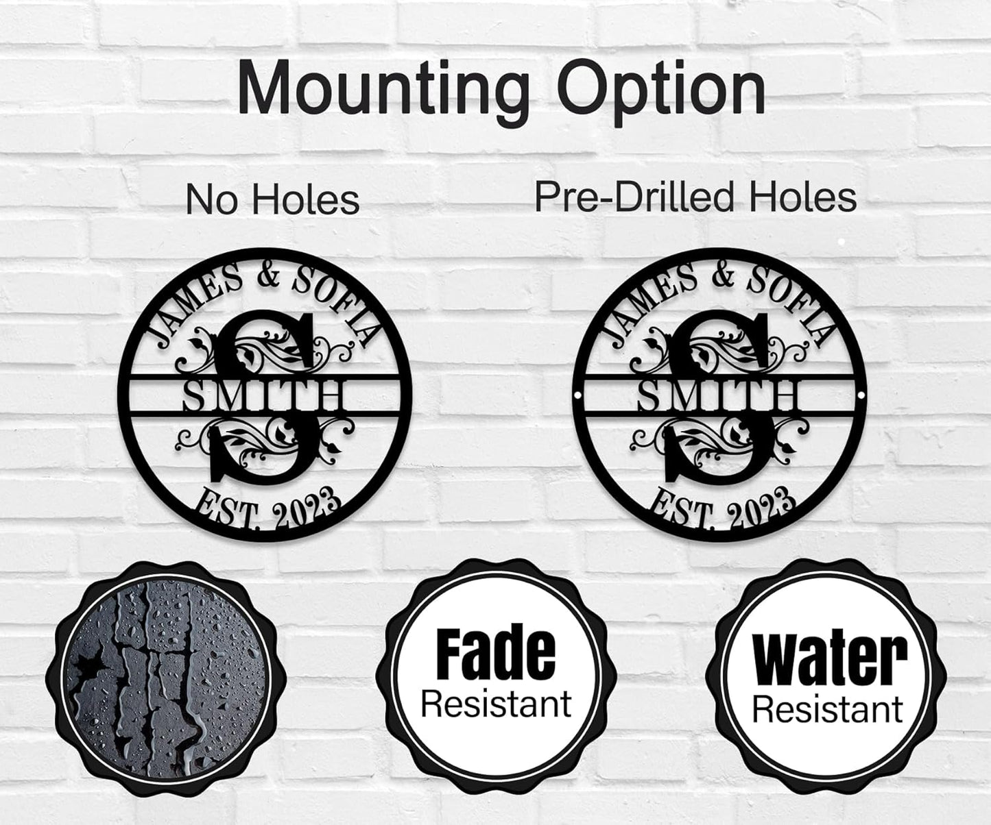 Custom Name Sign Initial Split Letter Monogram Sign Wedding Housewarming Gift