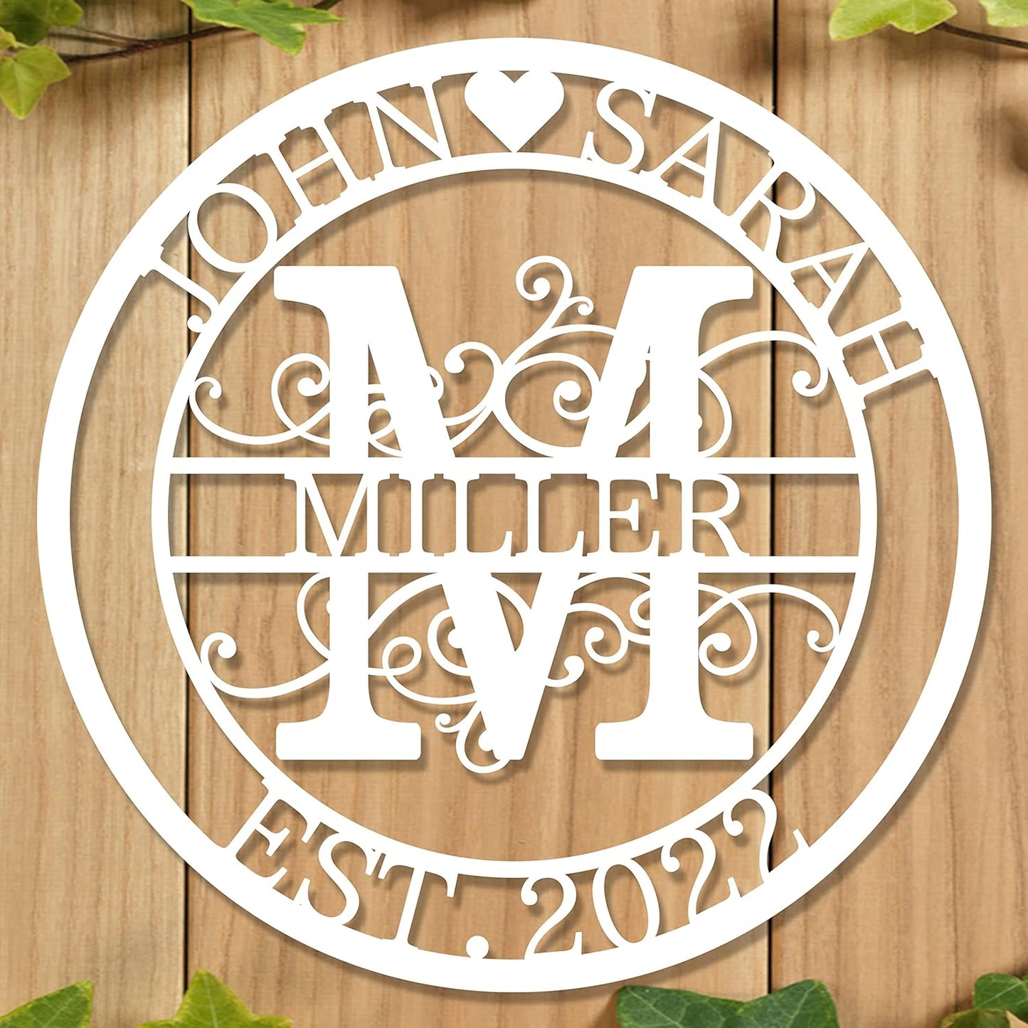 Custom Metal Sign - Personalized Name Sign - Family Sign - Outdoor Metal Wall Art Home Decor - Personalized Gift for Couple - Anniversary Wedding Gift