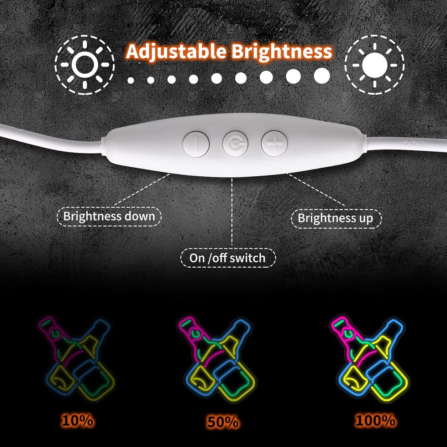 Beer Neon Sign for Wall - Cheers LED Bar Light Sign, Man Cave Decor, Dimmable LED Neon for Home Bar, Garage Pub Sign, Gifts for Beer Lovers