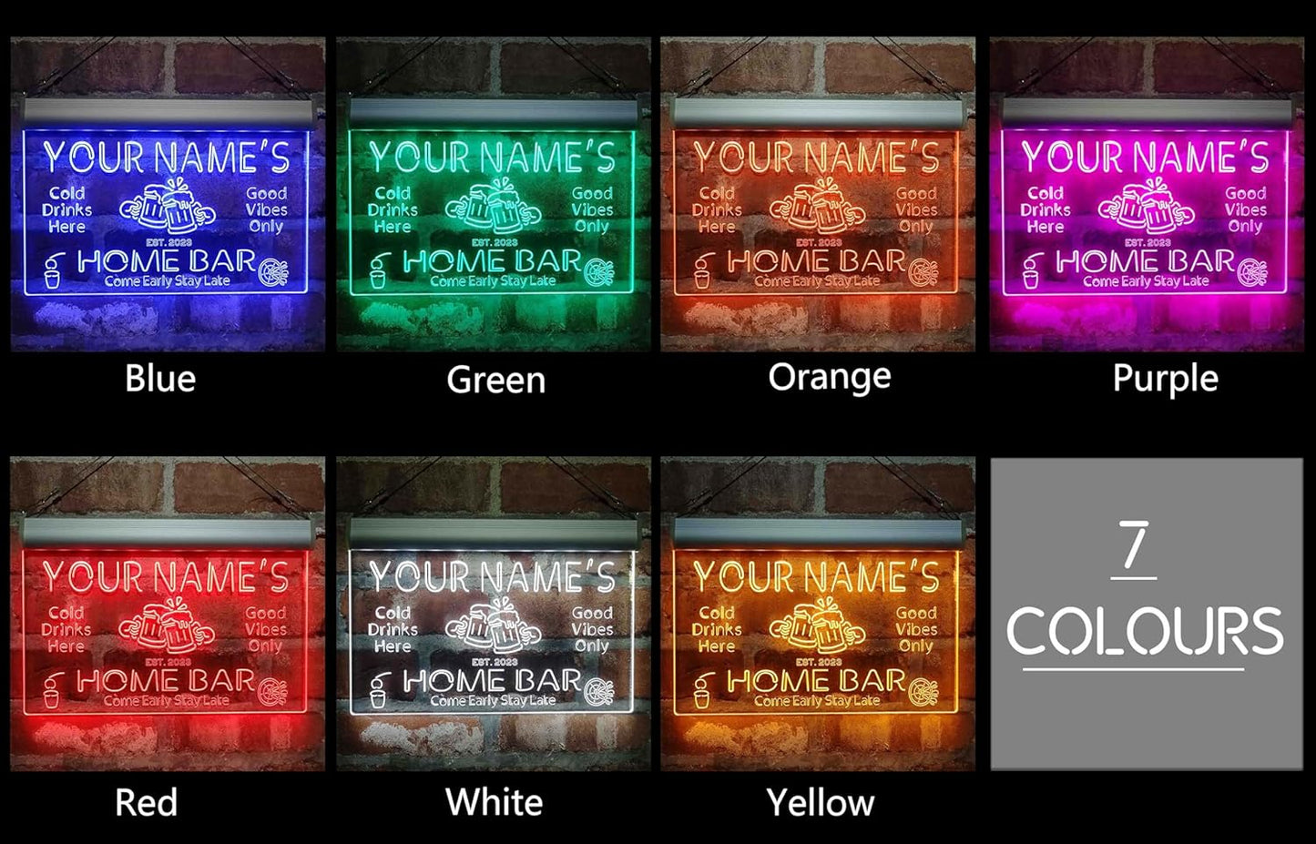 ADVPRO Personalized Your Name Custom Home Bar Beer Established Year Multi Color LED Neon Sign 32 x 24 Inches st4s86-p11-tm-c