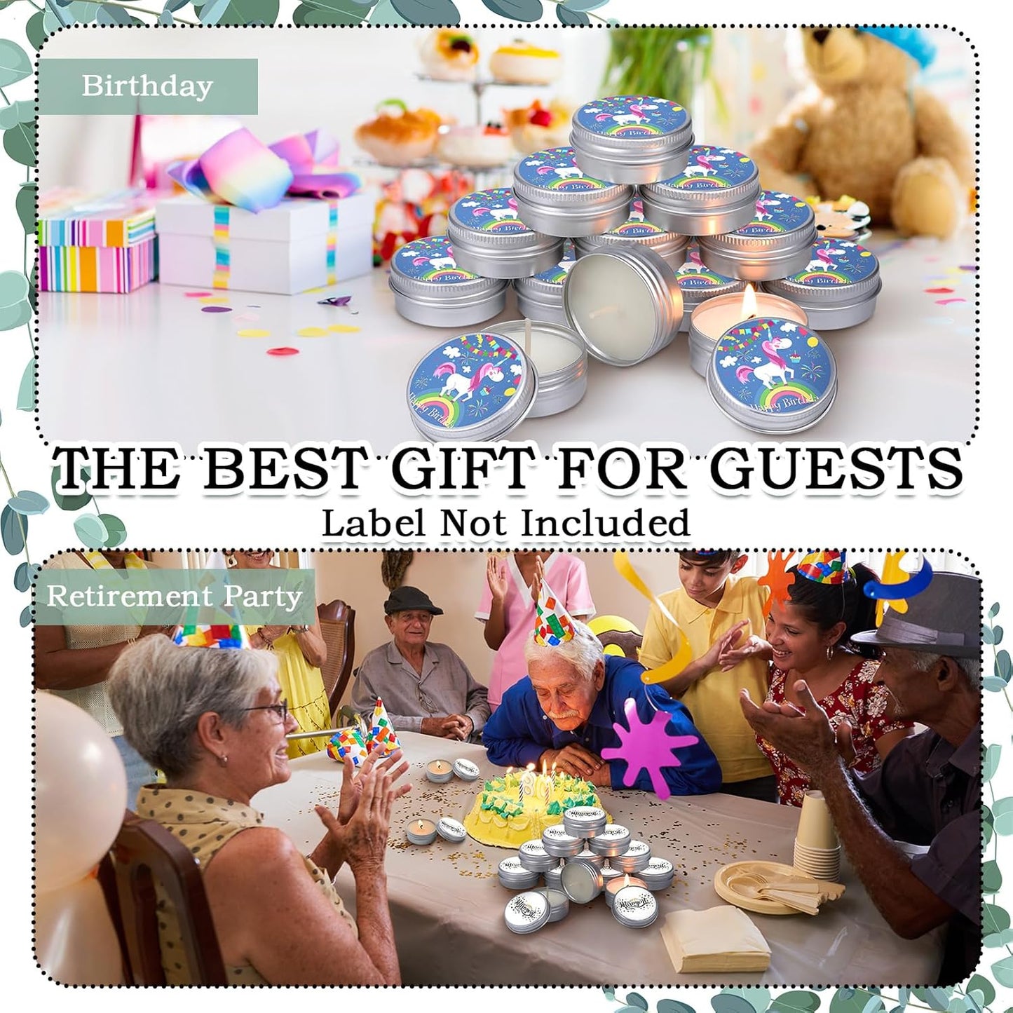 MTLEE 50 Pcs Wedding Scented Candles Gift Travel Tin Candle Aromatherapy Candle for Christmas Winter Baby Shower Favors Wedding Gifts(Cool Flavor)