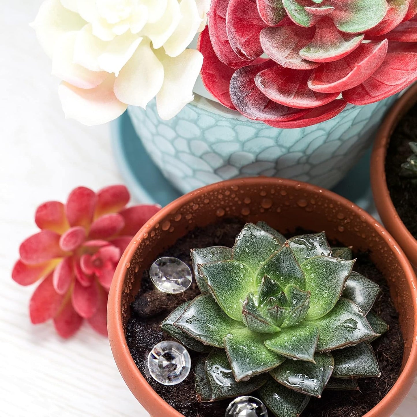 1000pcs/ Pack Wedding Table Acrylic Diamond Scatter Crystals Confetti Acrylic Gems Vase Fillers Rhinestones for Wedding, Bridal Shower, Vase Beads Decorations (10mm, Black)