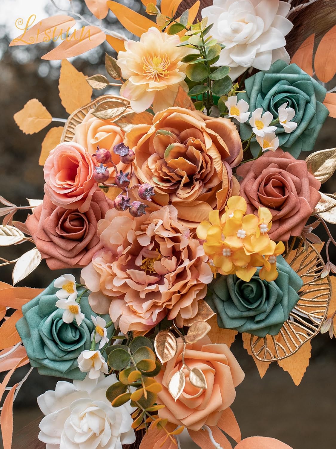 Wedding Arch Flowers, Artificial Flowers for Decoration, Large Flower Swag for Boho Styles Wedding Ceremony Floral Decor - Pack of 2