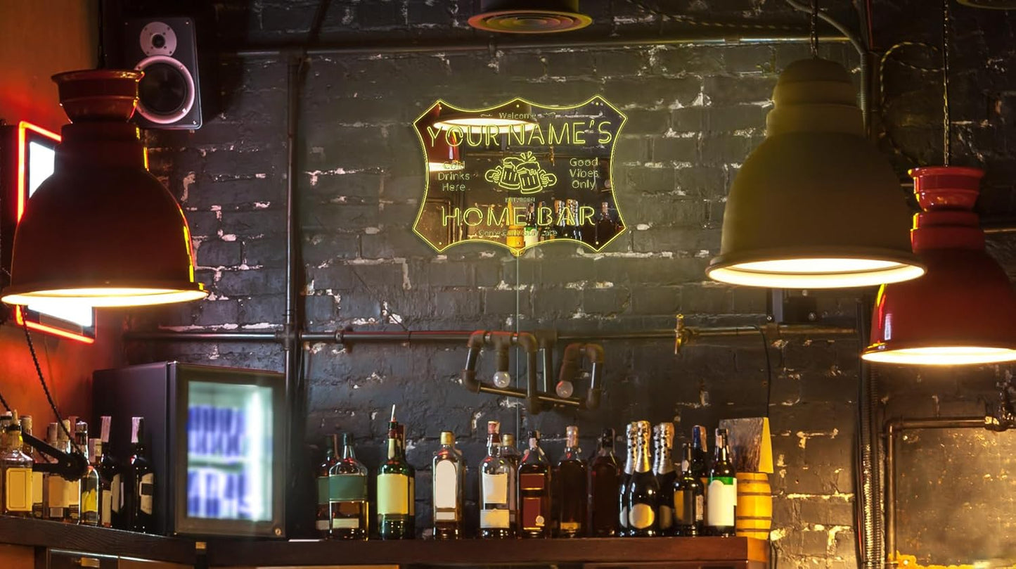 ADVPRO Personalized Your Name Home Bar RGB Dynamic Glam LED Sign - Cut-to-Edge Shape - Smart 3D Decoration - Multicolor Signage st06s32-fnd-p11d-tm-c