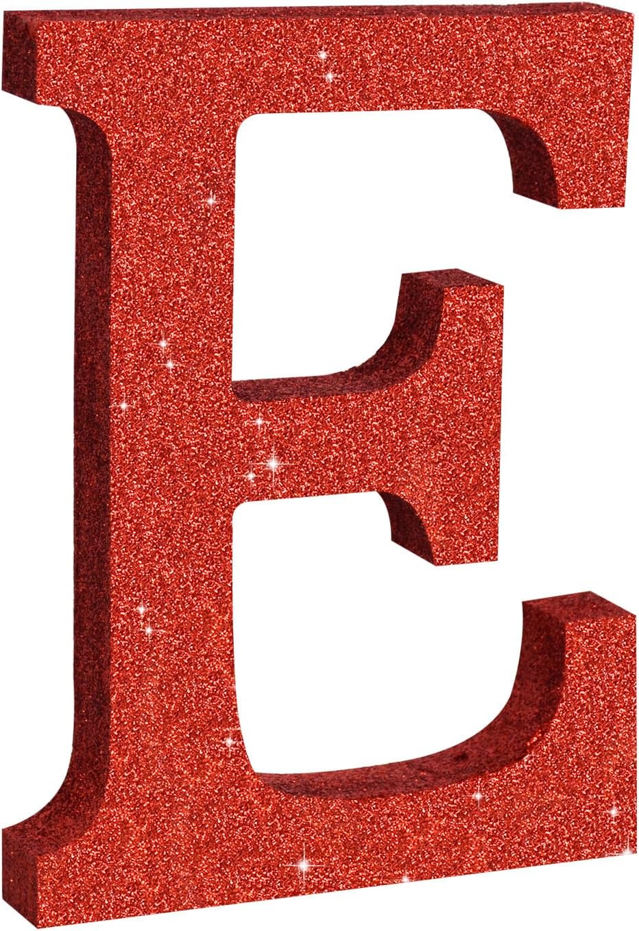 TONIFUL 8 Inch Red Glitter Letter E Table Centerpiece A-Z Red Birthday Party Decorations,Red Alphabet E for Birthday,Chrismas,Graduation,Bridal Shower,Wedding,Anniversary Party Supplies