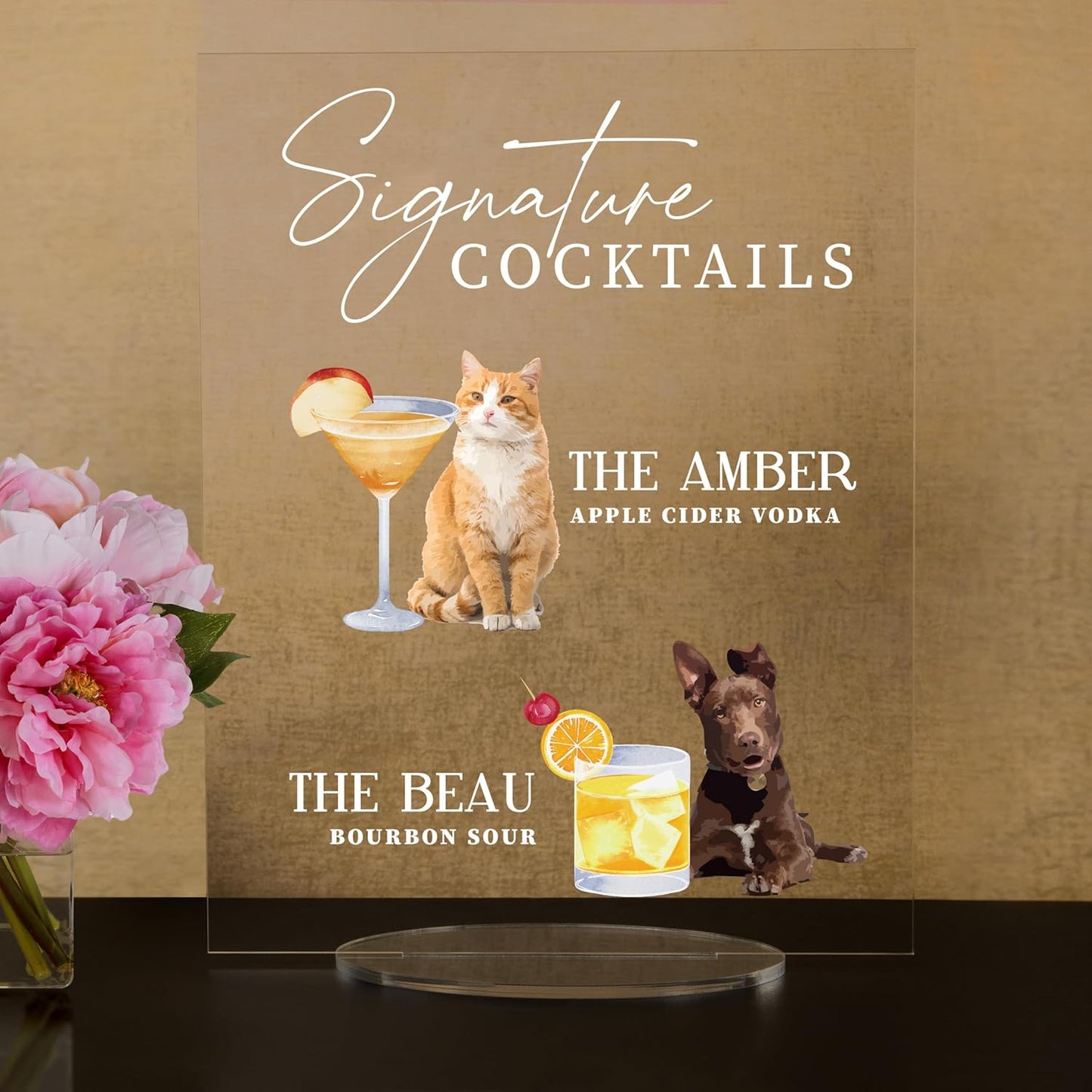 Pet Signature Drink Wedding Signs