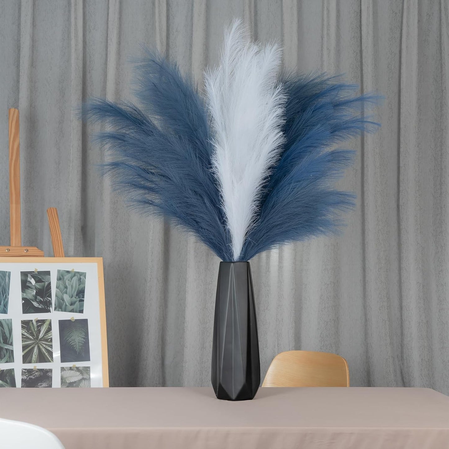 Pampas Grass Decor Tall, 43"/110cm Faux Pampas Grass 6 Stems Large Pompass Grass Branches Tall Bulk Boho Flower Arrangement for Home Room Wedding Party Decor