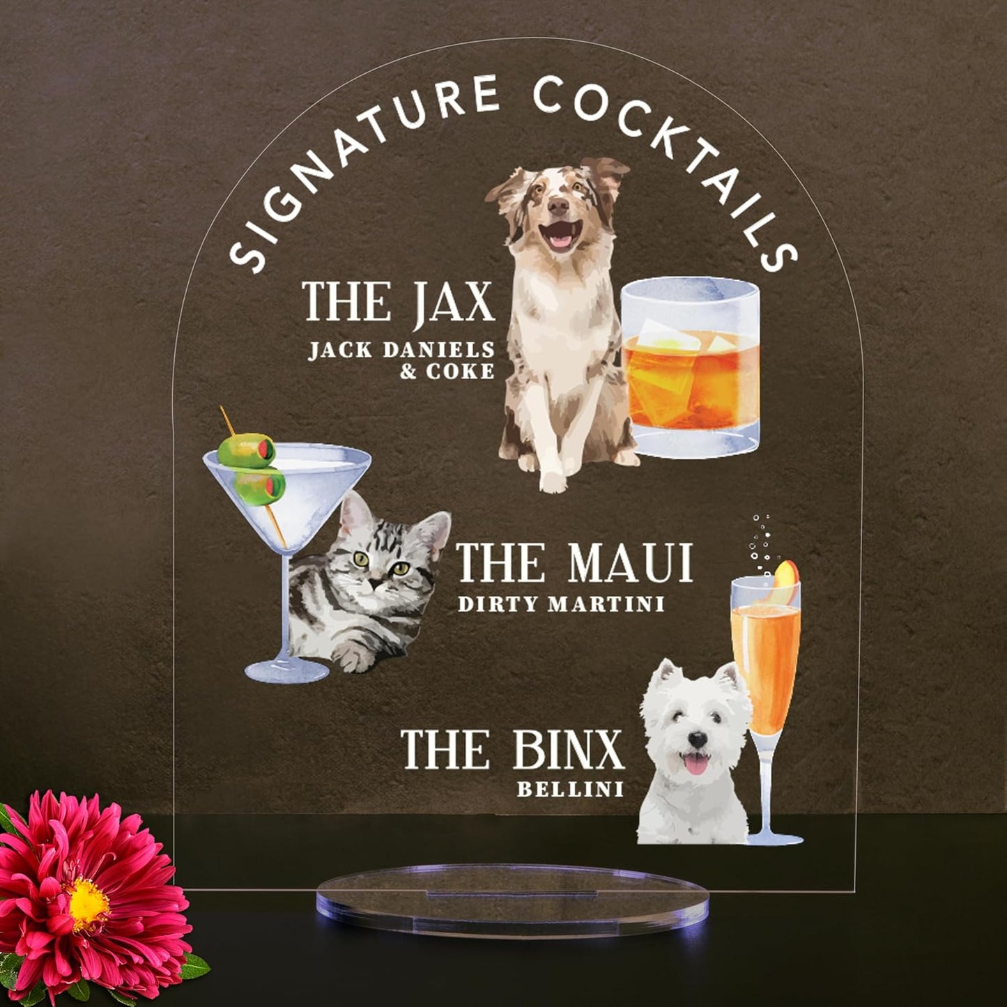 Pet Signature Drink Wedding Signs
