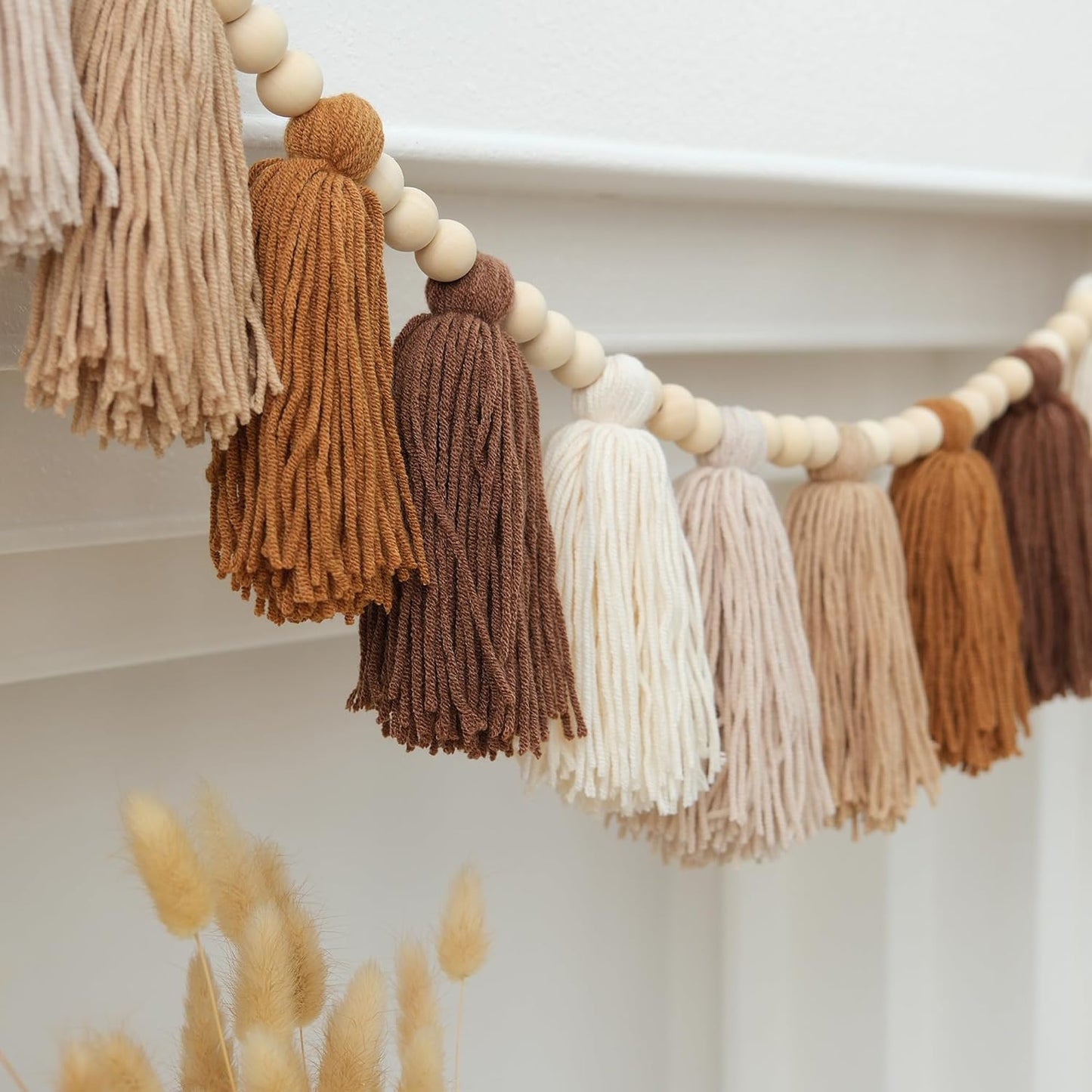 Boho Tassel Garland Terracotta Rainbow Western Banner Tassels Wall Hanging for Dorm Room Classroom Nursery Kids Bedroom Decor