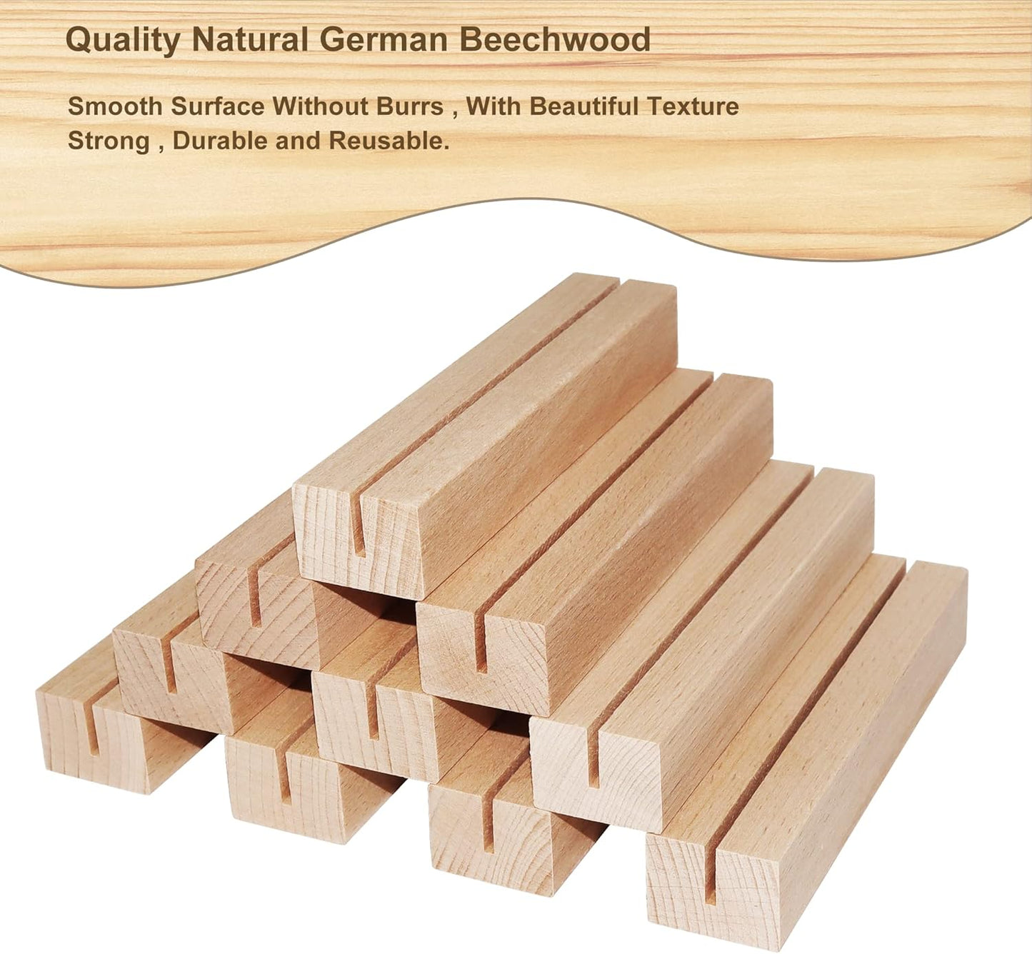 Wedding Table Numbers 1-20, Acrylic Arch Signs with Natural Wood Stands Holders, Rustic Table Decor for Reception & Parties (Frosted White)