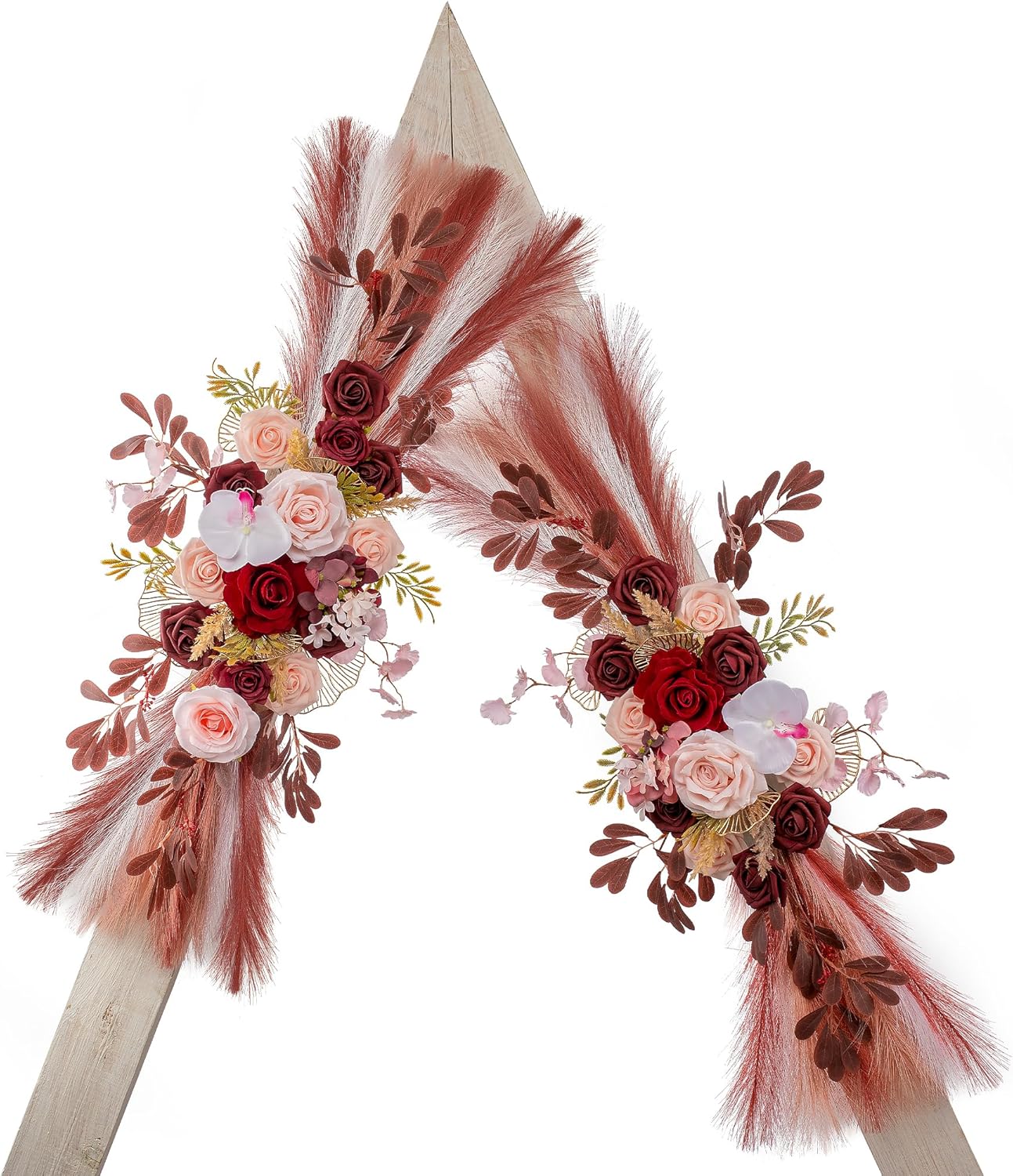 Wedding Arch Flowers, Artificial Flowers for Decoration, Large Flower Swag for Boho Styles Wedding Ceremony Floral Decor - Pack of 2