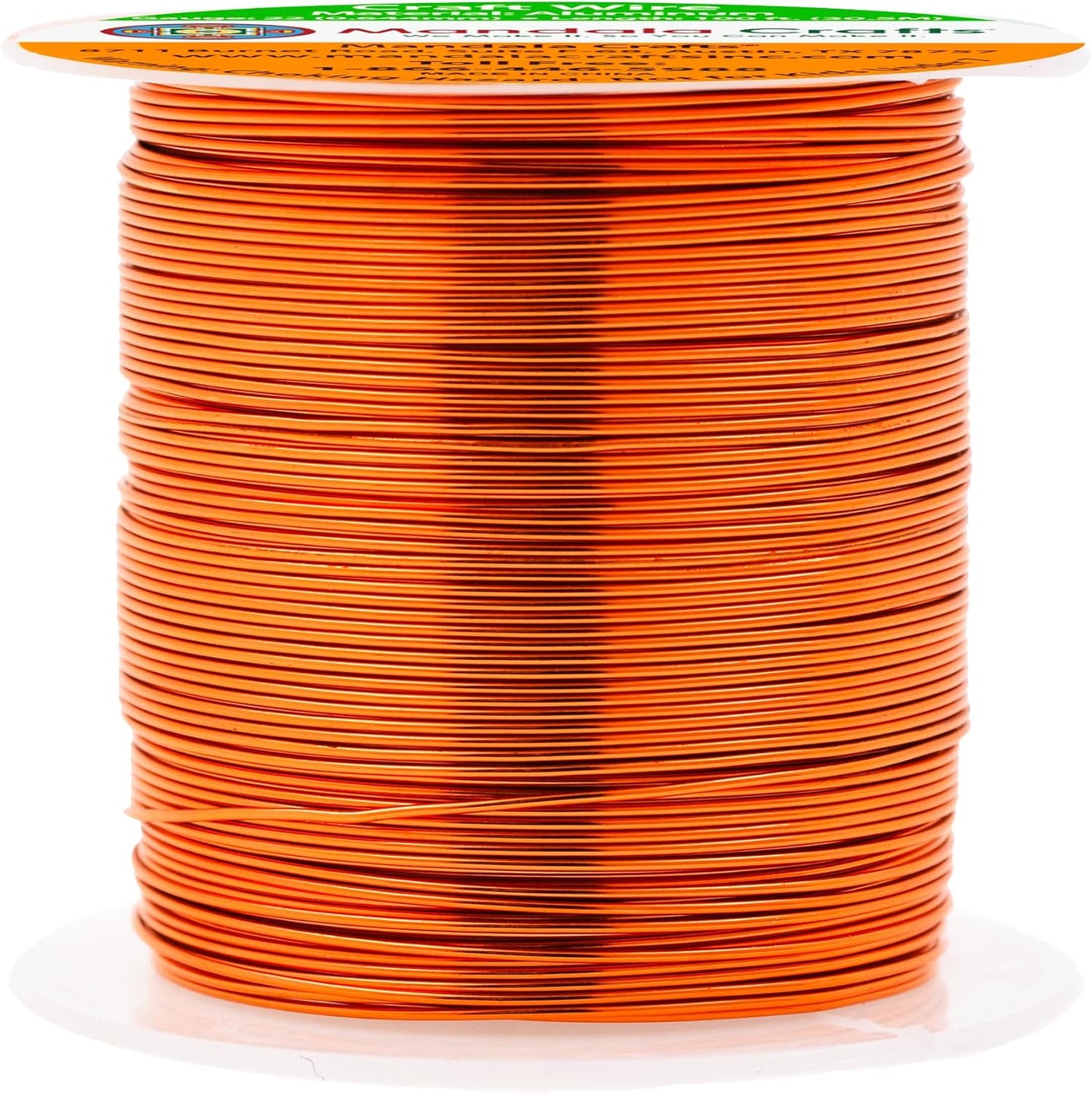 Mandala Crafts 22 Gauge Anodized Aluminum Craft Wire for Jewelry Making - 100 FT Colored Flexible Burnt Orange Wire - Bendable for Bonsai Armature Crafting Sculpting