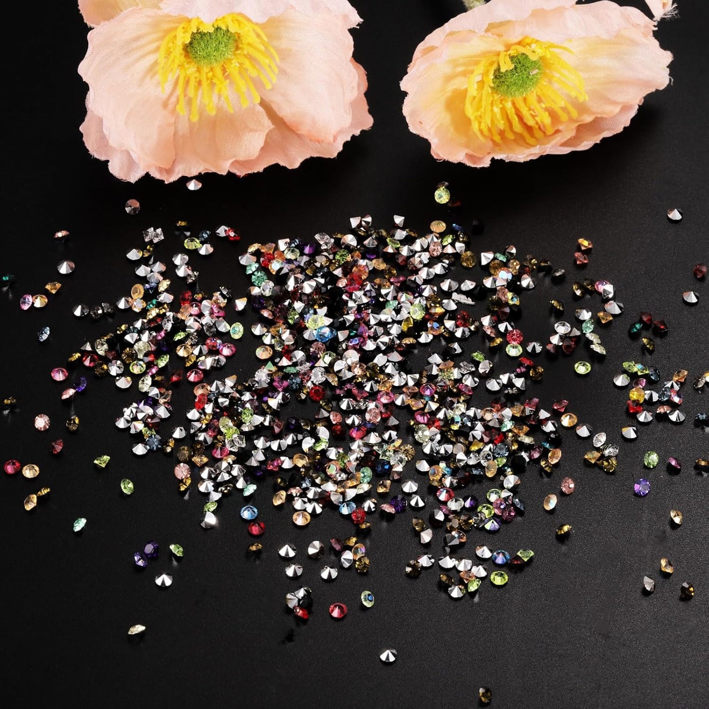 PATIKIL 14000Pcs Wedding Table Scatter Confetti Crystals 3mm Acrylic Diamonds Vase Fillers Gems for Table Centerpiece Decorations Bridal Shower Party, Teal AB