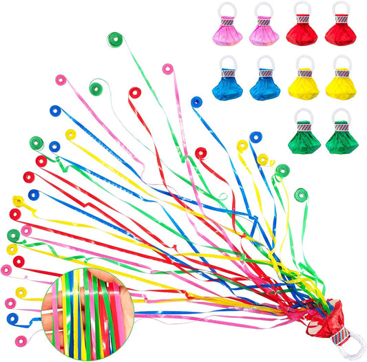Confetti Poppers, 10Pack Plastic No Mess Streamers, Party Poppers for Birthday,Wedding,Celebrations,Graduation Party (Colorful 2, 10 Pack)
