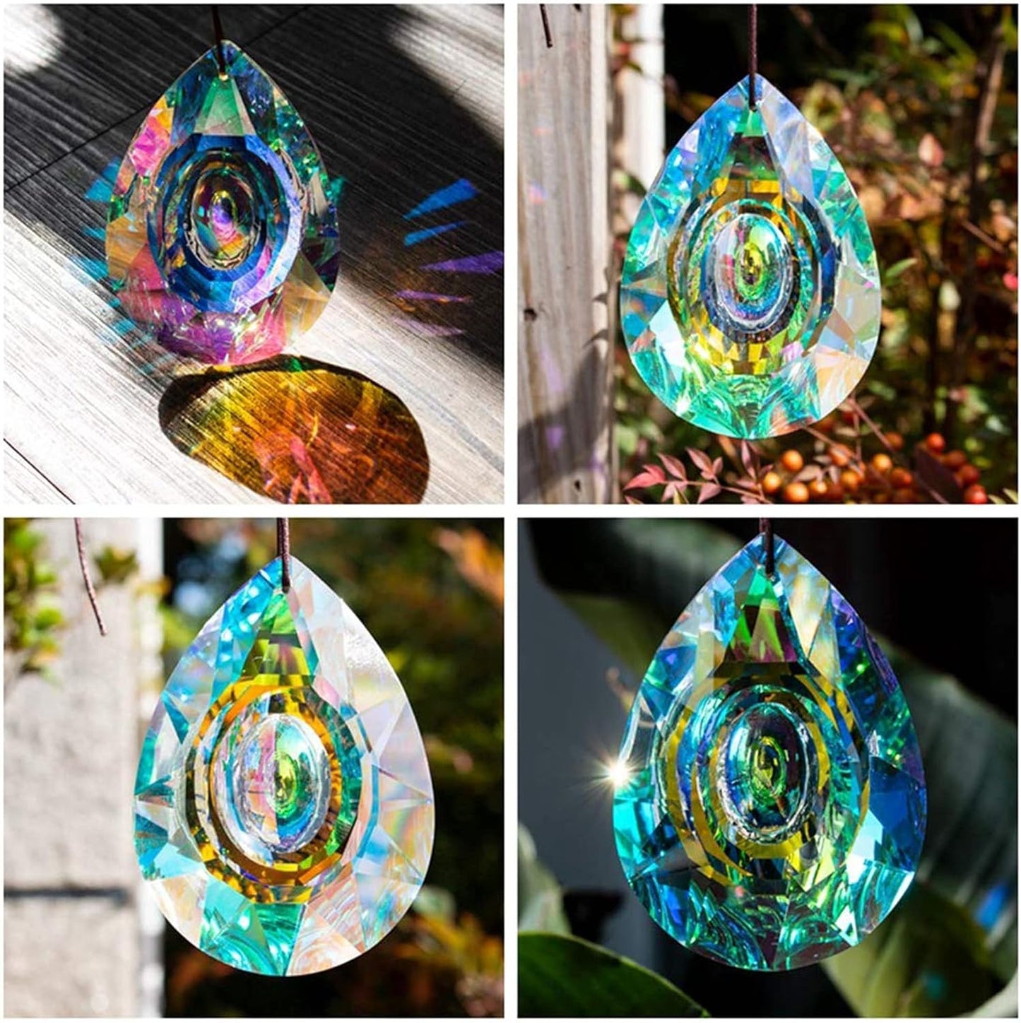 H&D HYALINE & DORA 89mm/3.5in Hanging Chandelier Crystals Prisms for Window Suncatchers Chandelier Parts Rainbow Maker Pendants
