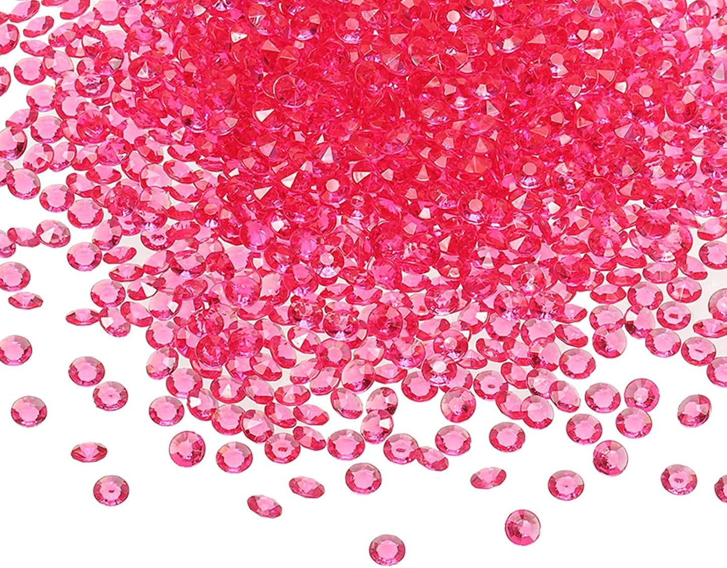 PATIKIL 4000 Pcs Wedding Table Scatter Confetti Crystals 6mm Acrylic Diamonds Vase Fillers Gems for Table Centerpiece Decorations Party Vase Beads, Rose Red