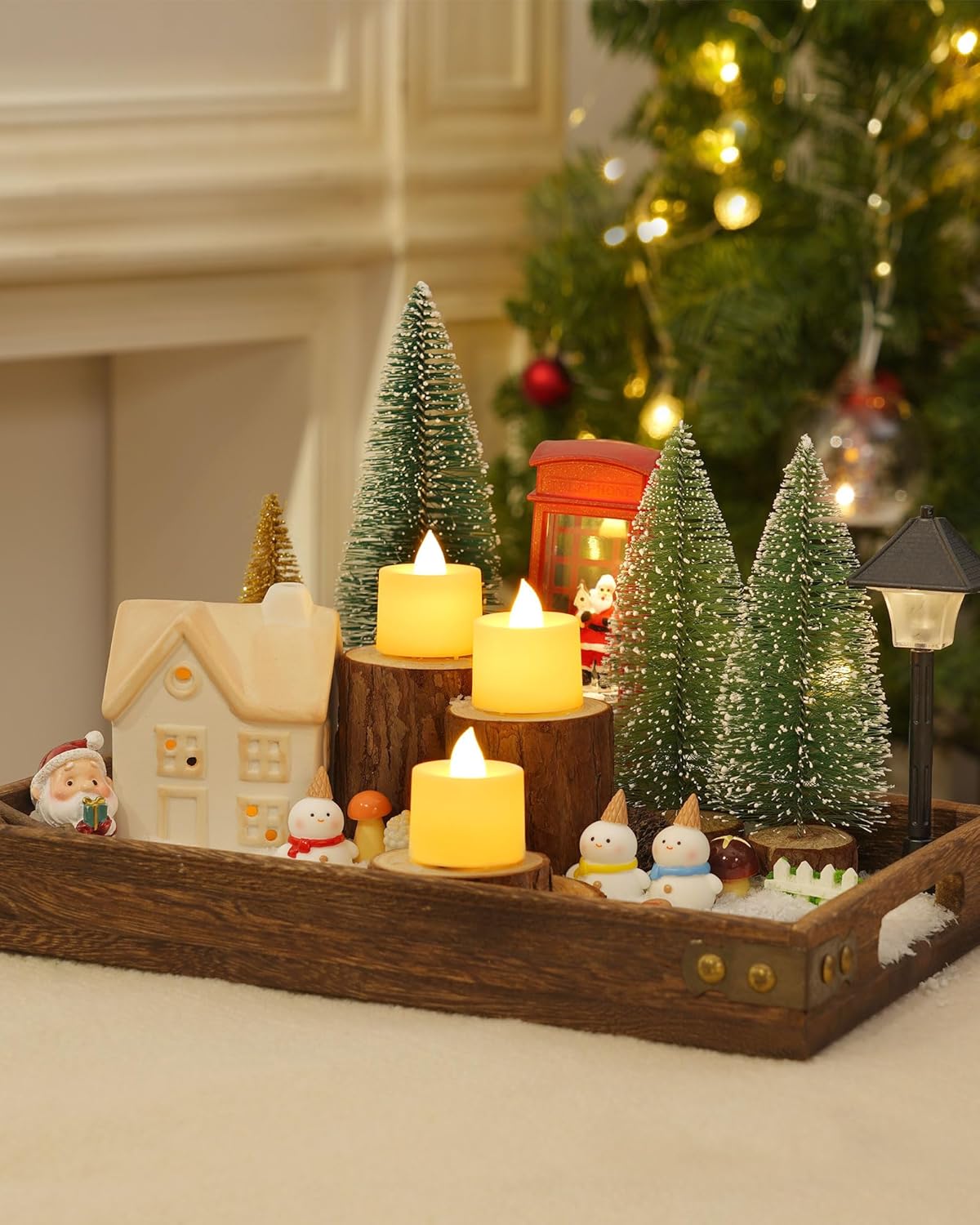 Amagic 12/24/50/100/150 Pack LED Tea Lights, Flameless Votive Candles, Battery Operated Tealights Candles for Halloween, Christmas, Home Decor, Wedding,Theme Party, Festival（12 Pack, Warm Ivory）