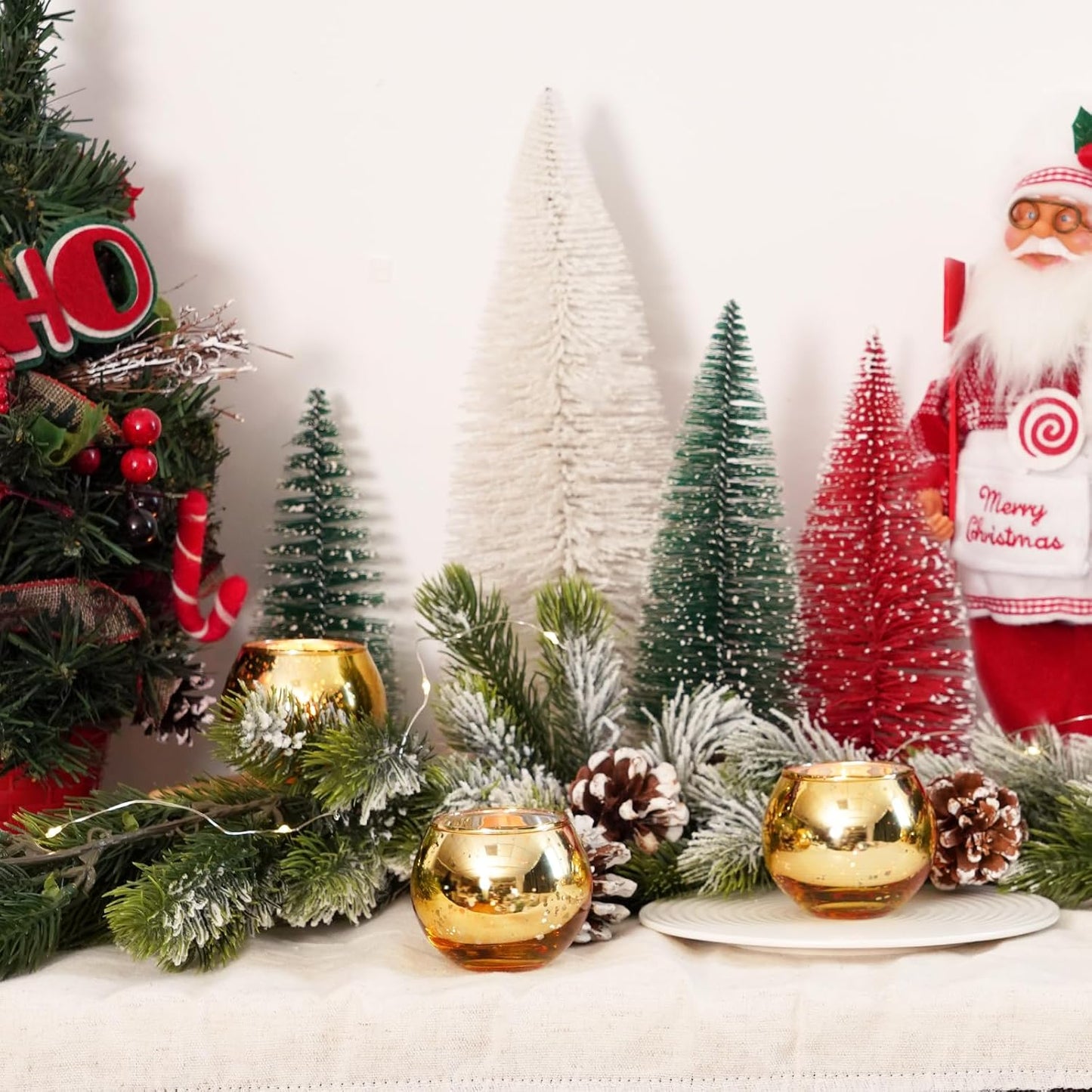 Homemory 12 Pcs Gold Votive Candle Holders, Round Mercury Glass Candle Holder, Tealight Candle Holders for Table Centerpieces, Baby Shower,Anniversary, Wedding, Home Decor, Halloween, Christmas