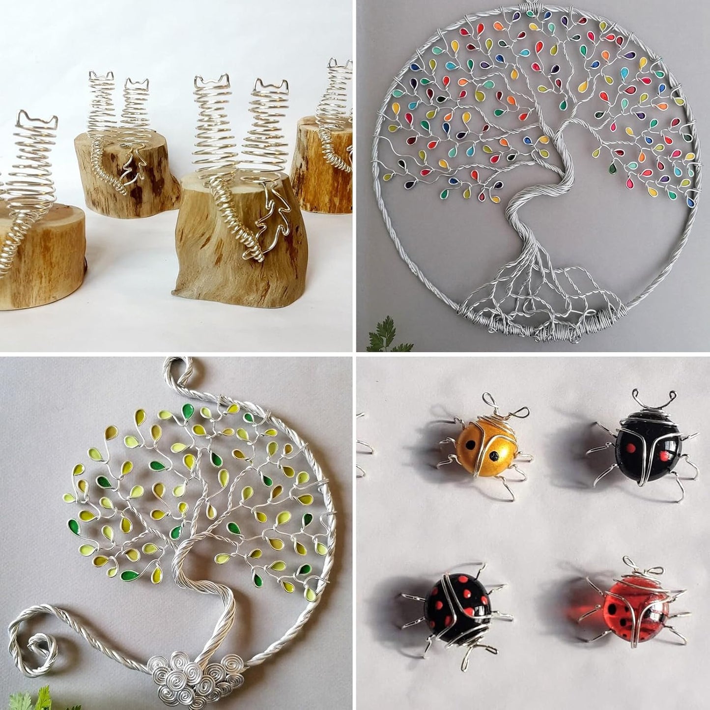 262FT Jewelry Wire 24 Gauge Tarnish-Resistant Copper Beading Wires Roll Bulk for DIY Crafts Jewelry Making, Silver Wire