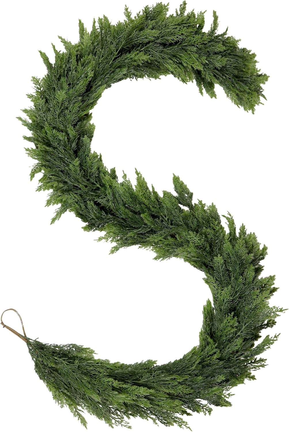 6FT Artificial Christmas Cedar Garland, Realistic Greenery Garlands Soft and Thick Cedar Pine Garland for Mantle Table Fireplace Door Stairs Holiday Christmas Decoration Outdoor Indoor(1pcs)