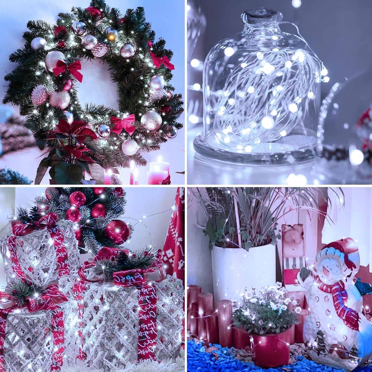 12 Pack Fairy Lights Battery Operated - 7ft 20 Led Twinkle Lights 3 Modes, Bulk Mini String Lights Waterproof for Mason Jars Vases DIY Party Wedding -Warm White & Cold White