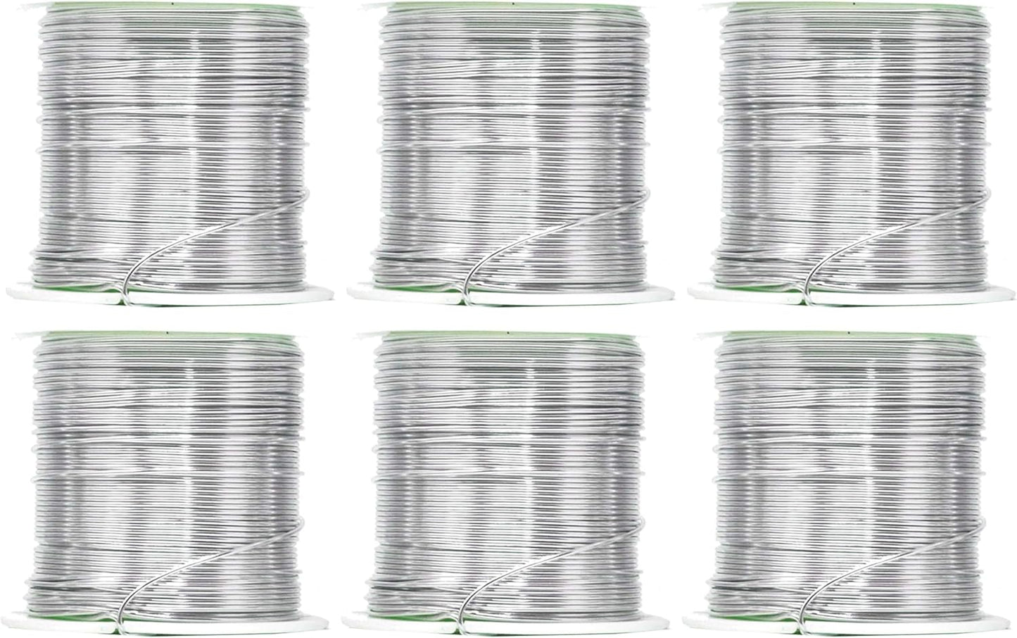 Mandala Crafts 20 Gauge Anodized Aluminum Craft Wire for Jewelry Making - 450 FT Colored Flexible Silver Combo Wire - Bendable for Bonsai Armature Crafting Sculpting