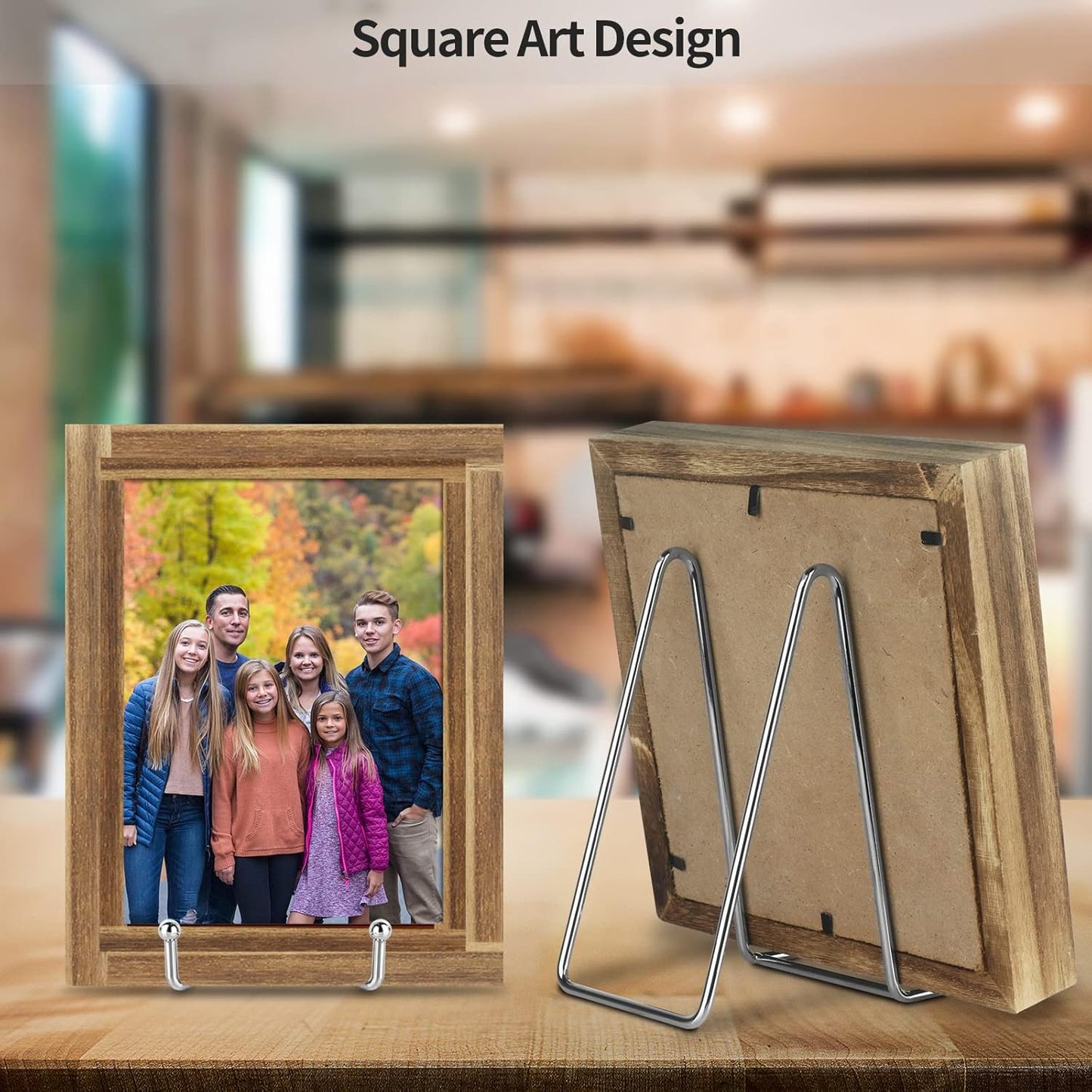 IBosins 5 Pack 6 Inch Plate Holder Display Stands, Metal Silver Frame Stand for Picture, Book, Photo Easel, Creation, Collectibles