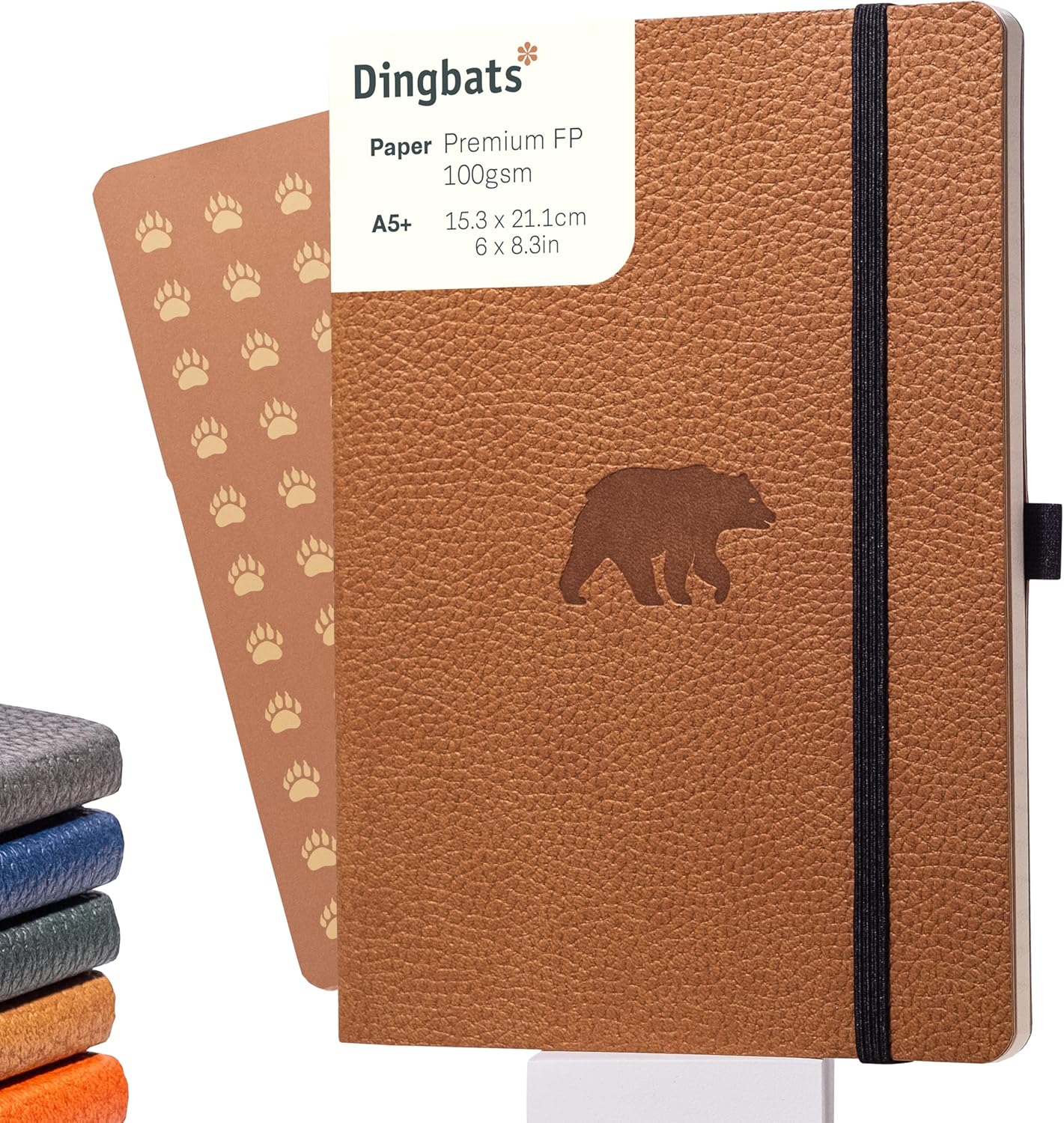 Dingbats A5 Wildlife Ruled Notebook Journal - Premium Vegan Leather Softcover Executive Journal for Women & Men - Work, Note Taking, Writing & Travel