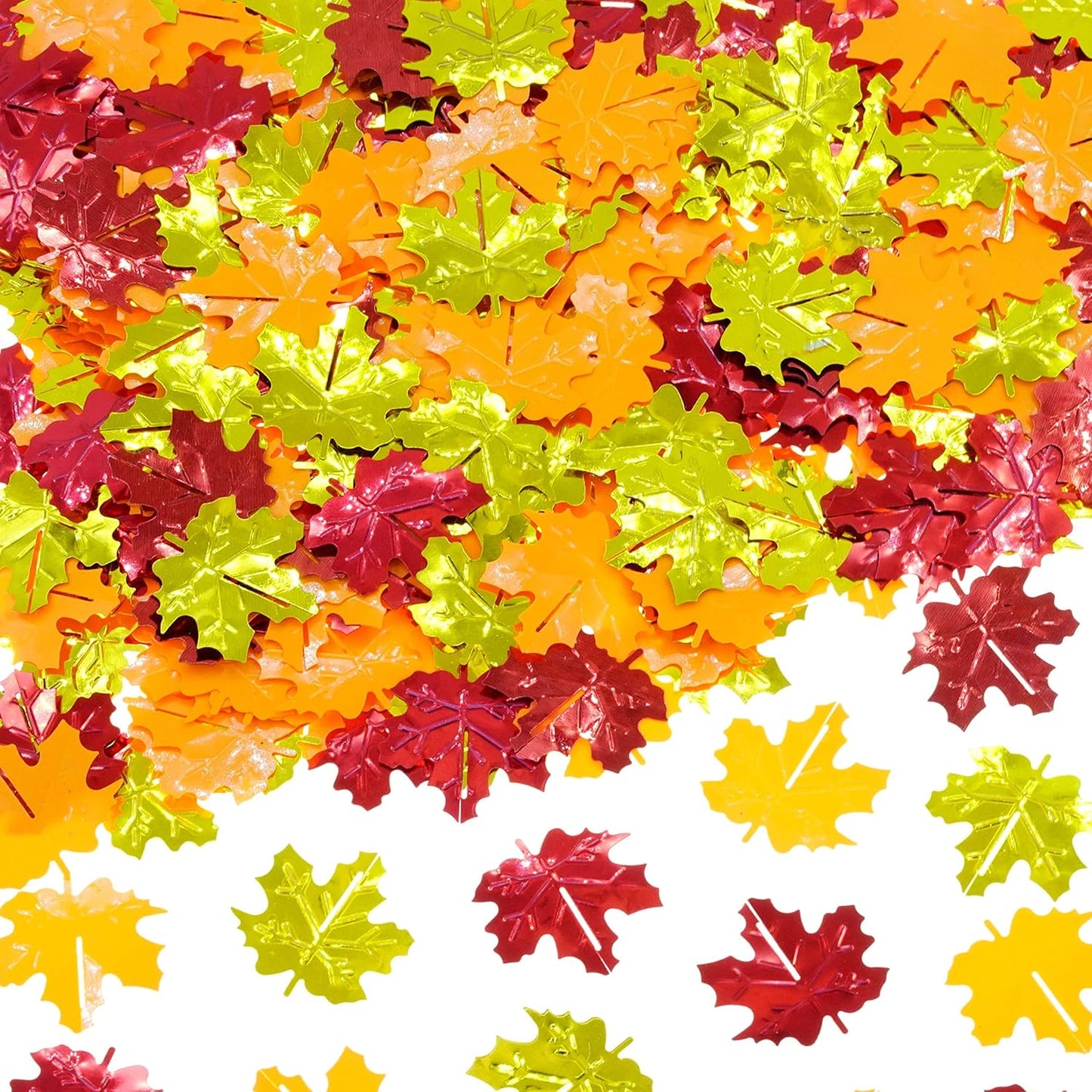 Fall Party Table Scatter Confetti - Thanksgiving Day Maple Leaves Foil Metallic Sequins Confetti Autumn Party Sprinkles Confetti Decorations