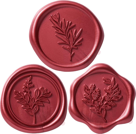 Wax Seal Stickers (60 Pcs, 3 Designs in 1 Pack) Premium Envelope Seal Stickers for Wedding Invitation Envelopes, Adhesive Wax Seals, Perfect for Seating Chart, Gift Wrapping