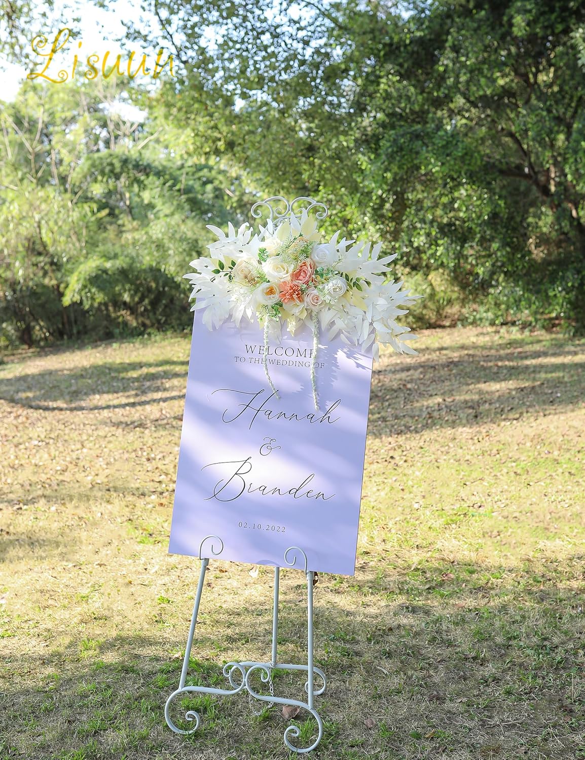 Wedding Arch Flowers, Artificial Flowers for Decoration, Large Flower Swag for Boho Styles Wedding Ceremony Floral Decor - Pack of 2