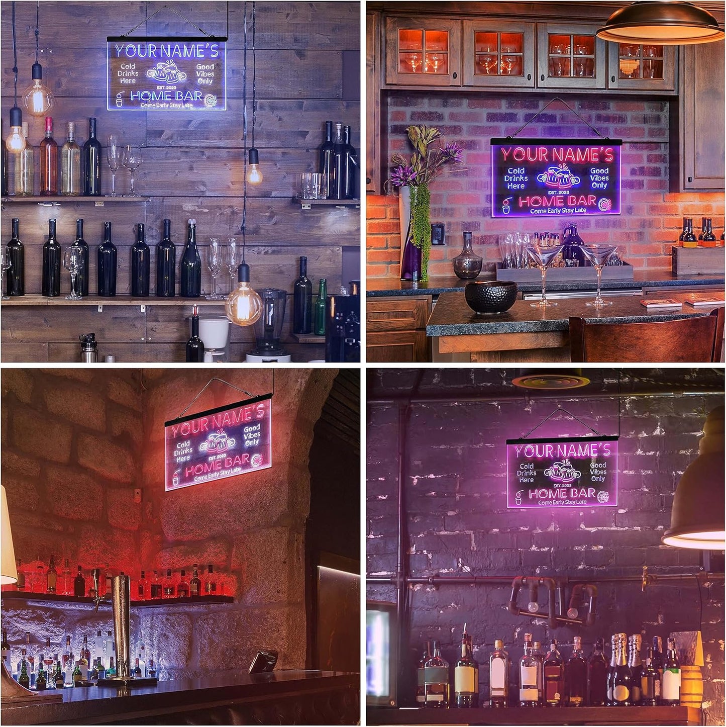 ADVPRO Personalized Your Name Custom Home Bar Beer Established Year Dual Color LED Neon Sign Green & Yellow 12 x 8.5 Inches st6s32-p1-tm-gy