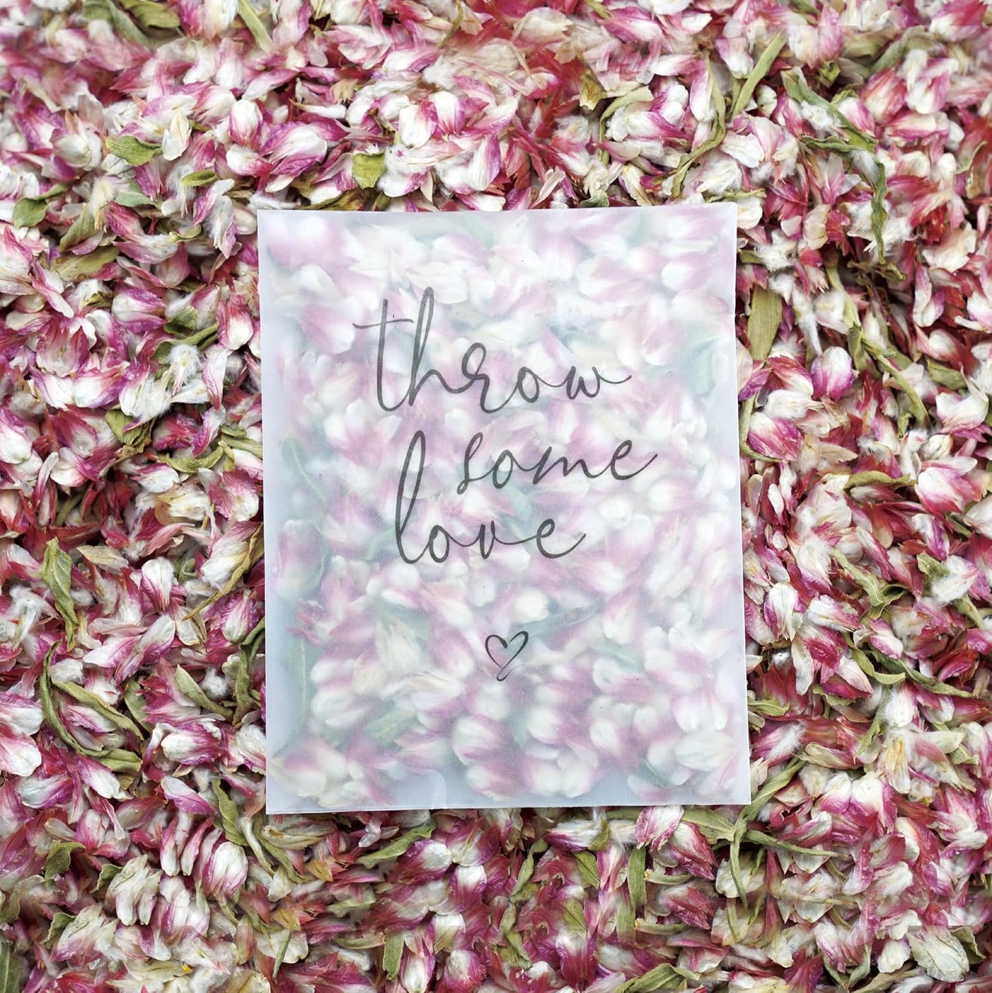 Rainbow Pana 50 Pack Prefilled Confetti Packets | Biodegradable Confetti, Dried Flower Petals | Real Flower Petals to Throw at Wedding, Glassine Bags Rose Wedding Send Off Ideas