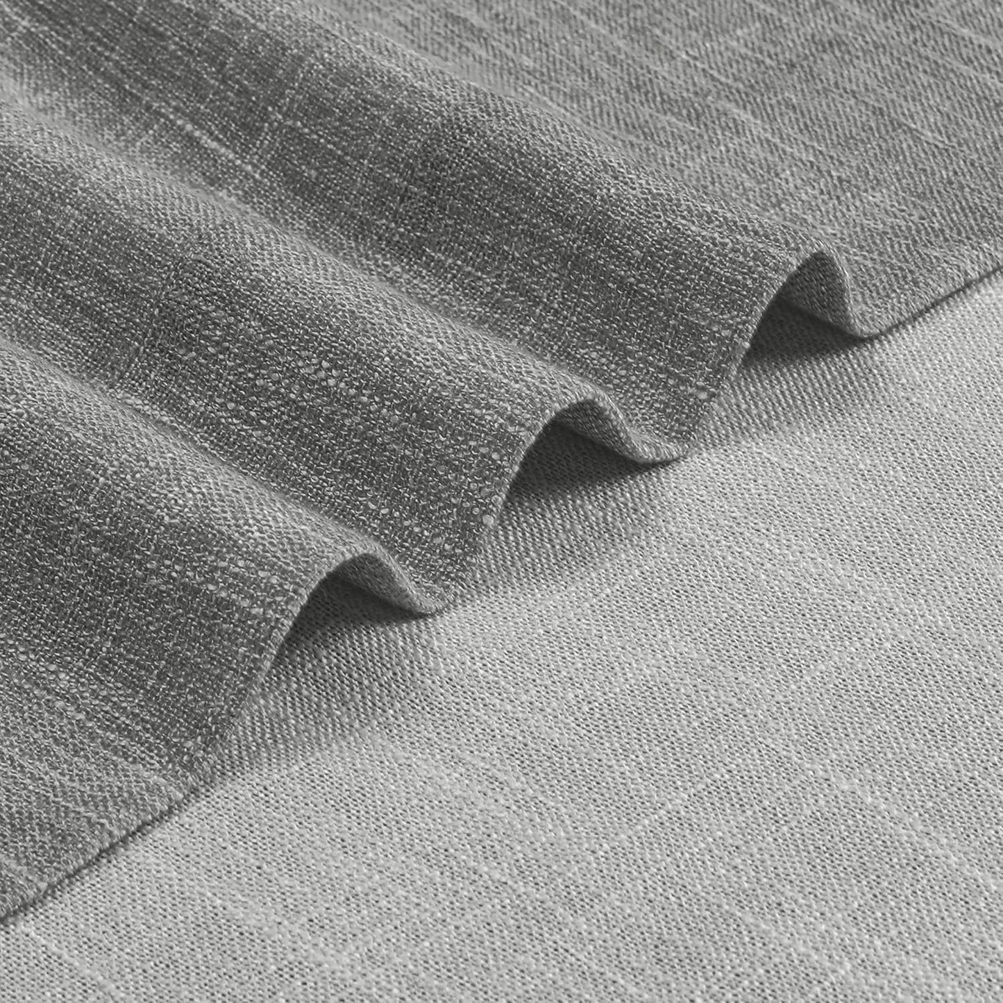 Vision Home Pinch Pleated Gray Semi Sheer Curtains Textured Light Filtering Window Curtains 72 inch for Living Room Bedroom Rayon Blended Charcoal Grey Pinch Pleat Drapes with Hooks 2 Panels 40"Wx72"L