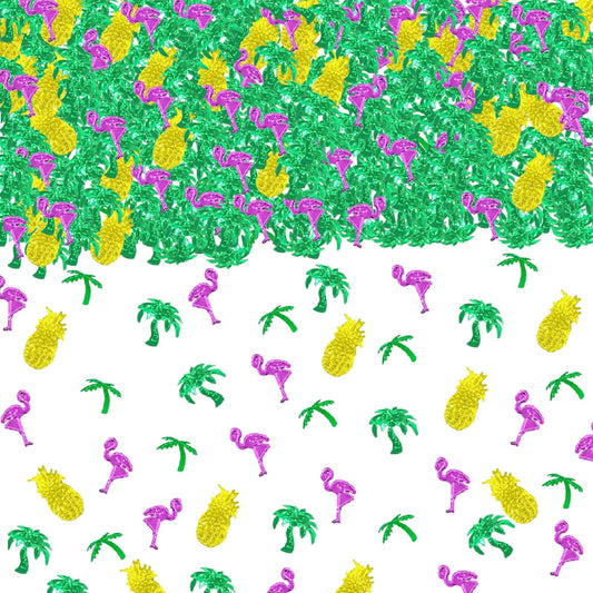 Confetti Table Foil Metallic Sequins Tropical Jungle Safari Festival for Birthday Baby Shower Wedding Engagement Party Favor Supplies or DIY(Summer)