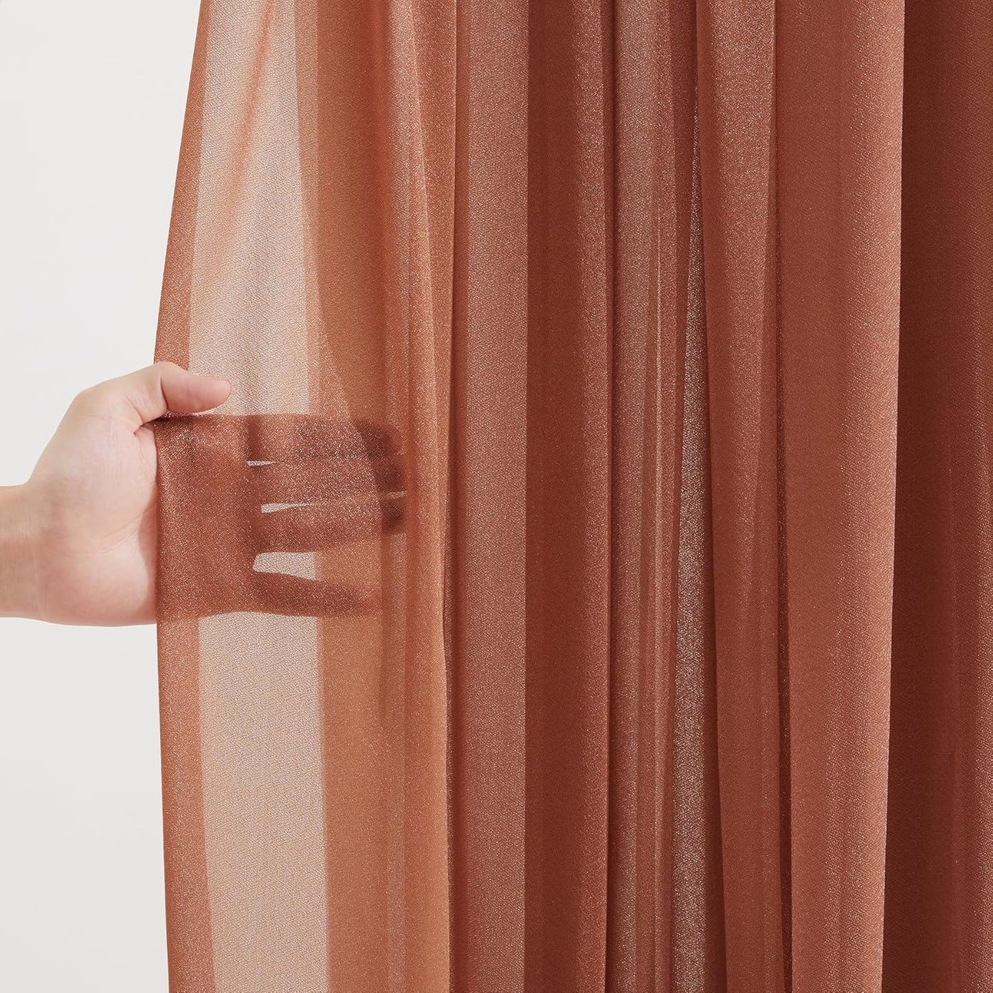 Terracotta Wedding Arch Draping Fabric 1 Panel 30'' x 20FT Terracotta Drapes Sheer Fabric Backdrop Arch Draping Fabrics for Wedding Ceremony Birthday Party Bridal Shower Decoration