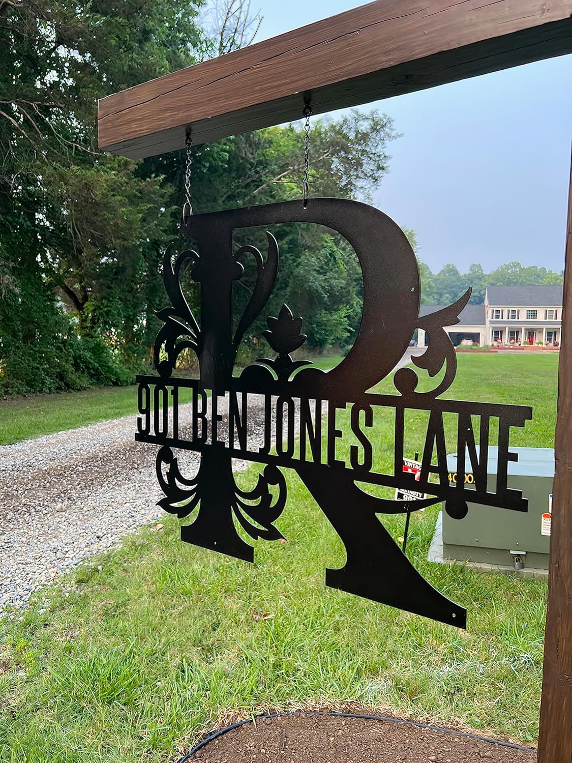 Personalized Metal Name Signs, Split Letter Monogram Wall Decor, Custom Last Name Sign, Family Name Sign for Outdoor, Personalized Wedding Gift, Garden Decor, Metal Wall Art, Housewarming Gift (MonogramDesign_4)