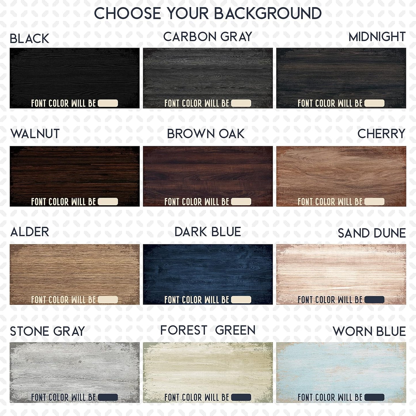 Personalized Signs for Home, Custom Sign with Any Text, 3 Sizes - 12 Background Options & 8 Fonts - Customizable Sign 11X5