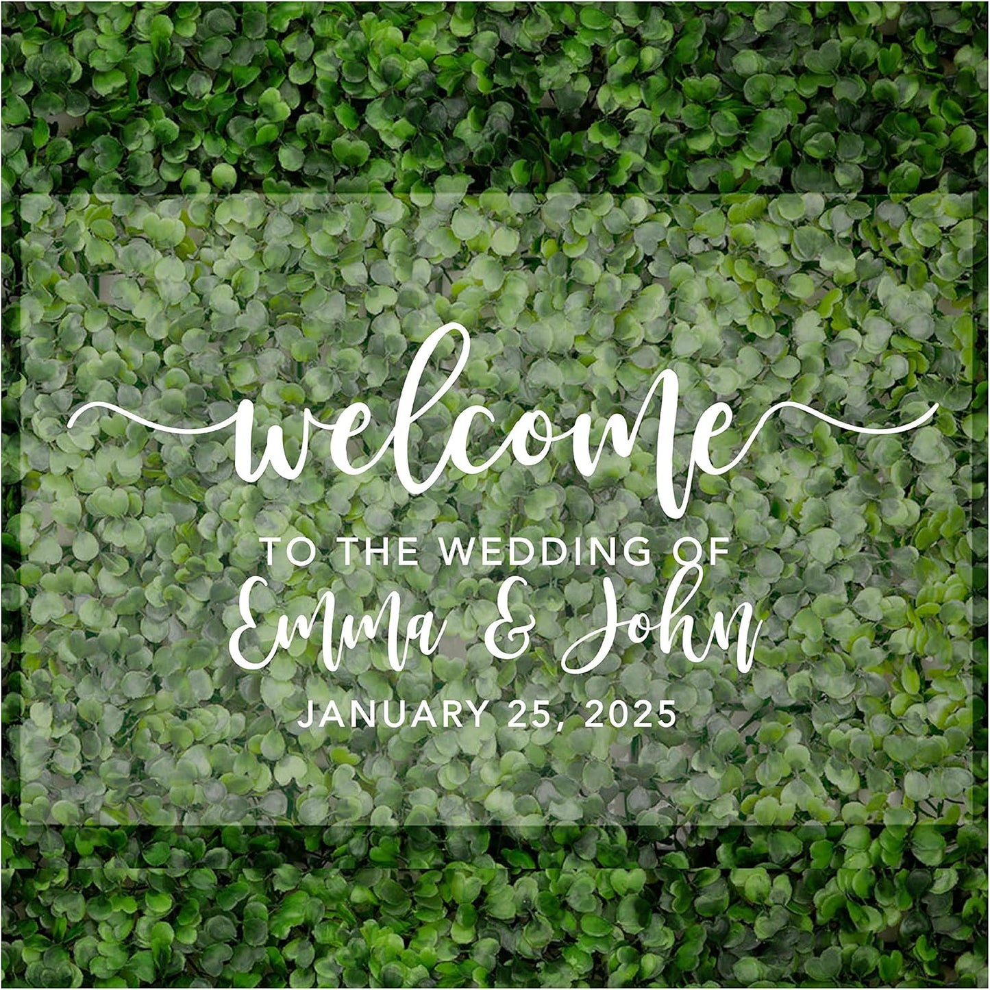 Andaz Press Custom Large Wedding Acrylic Sign, 16 X 24 Inches, Script Welcome, Personalized Sign, Welcome Sign For Modern Wedding Theme Wedding Welcome Sign Bienvenidos A Nuestra Boda