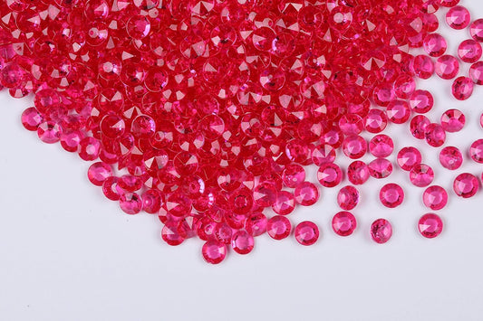 1000pcs Platic Acrylic Gems Fake Acrylic Diamonds Vase filler Beads Faux Diamond Crystals Jewels For Makeup brushes holder Table Scatter Confetti Party Arts Crafts Birthday Wedding Decor