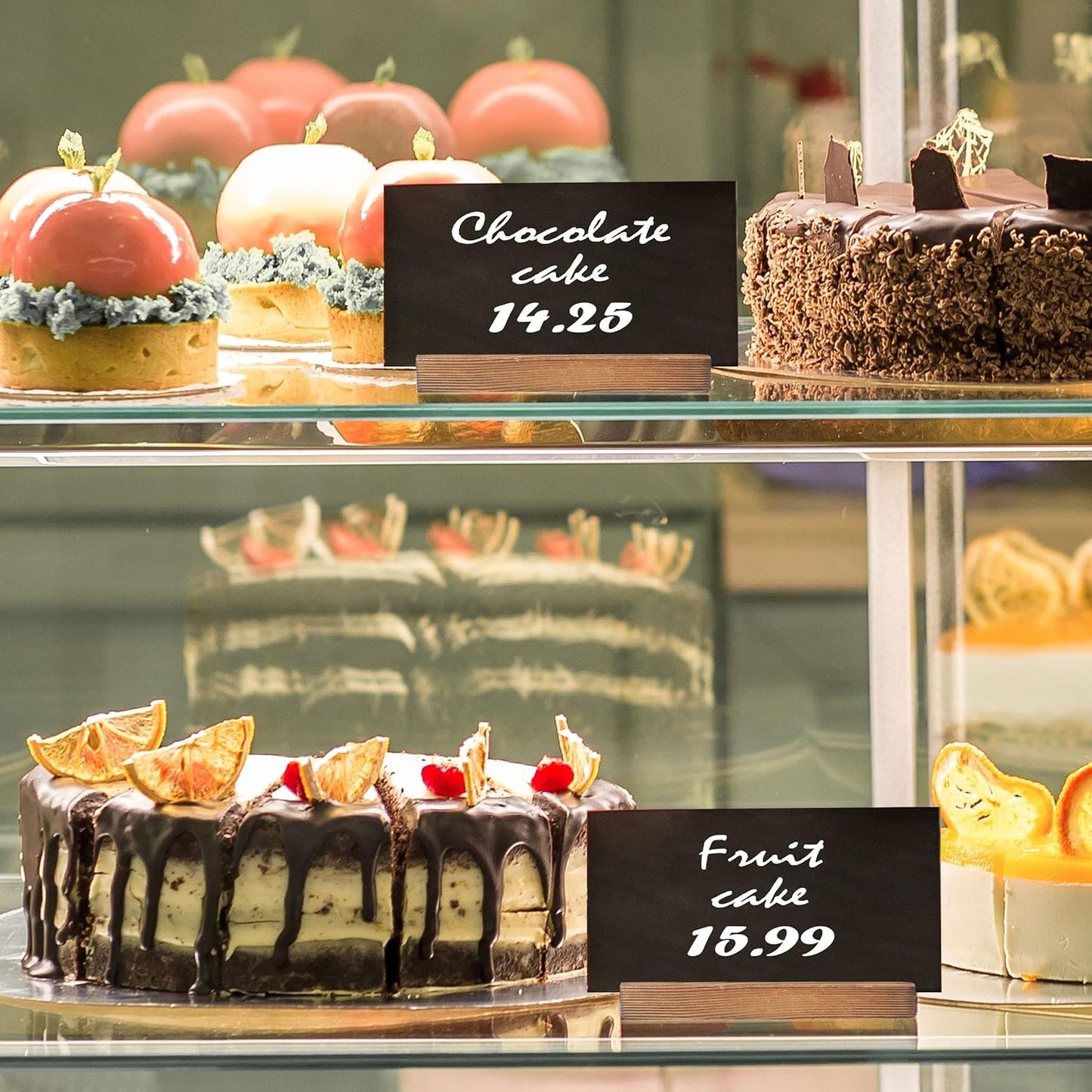 Chalkboard Sign - 8.7x12 in Decorative Family Message Board with Base