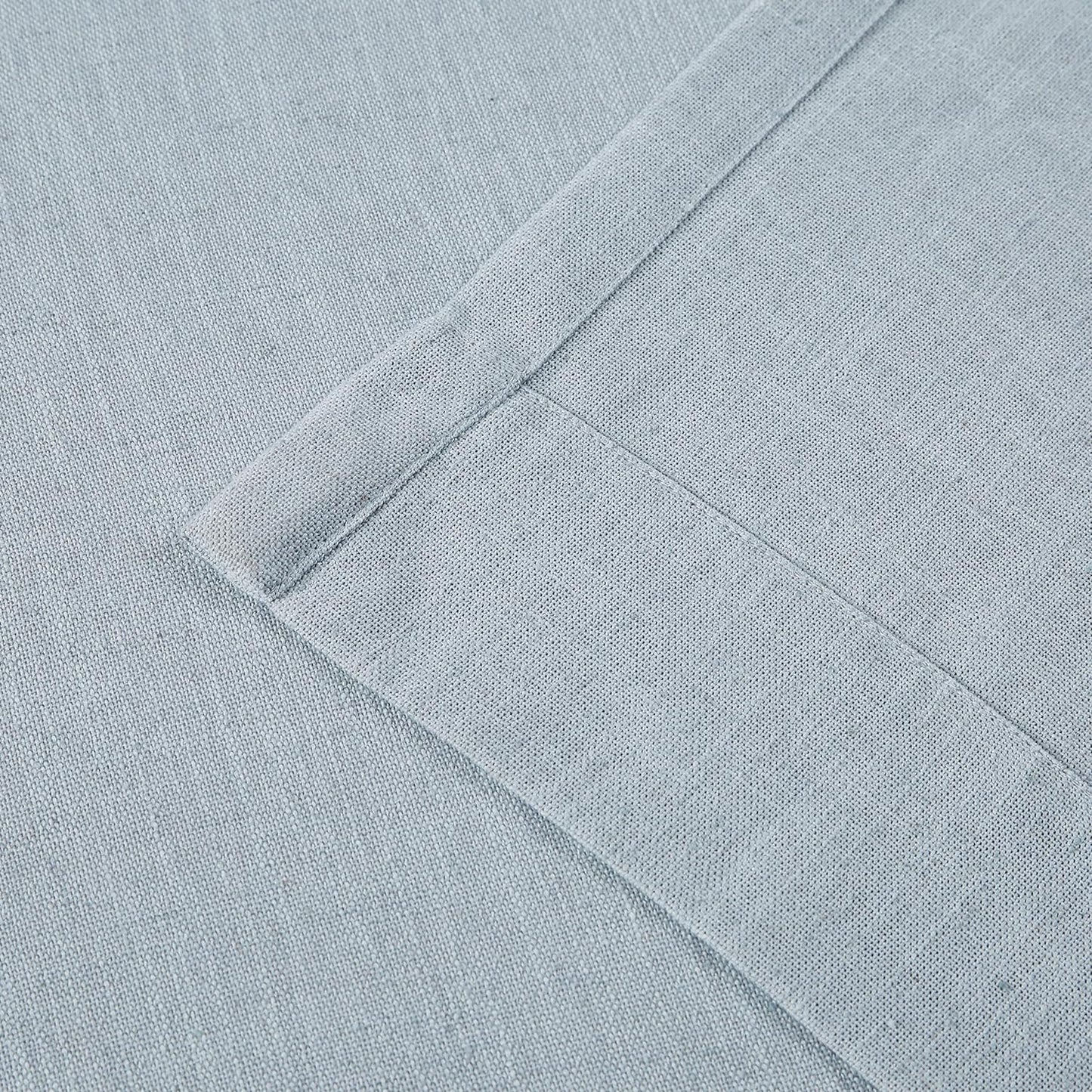 Vision Home Blue Grey Pinch Pleated Semi Sheer Curtains Textured Linen Blended Light Filtering Window Curtains 84 inch for Living Room Bedroom Patio Pinch Pleat Drapes with Hooks 1 Panel 60" Wx84 L