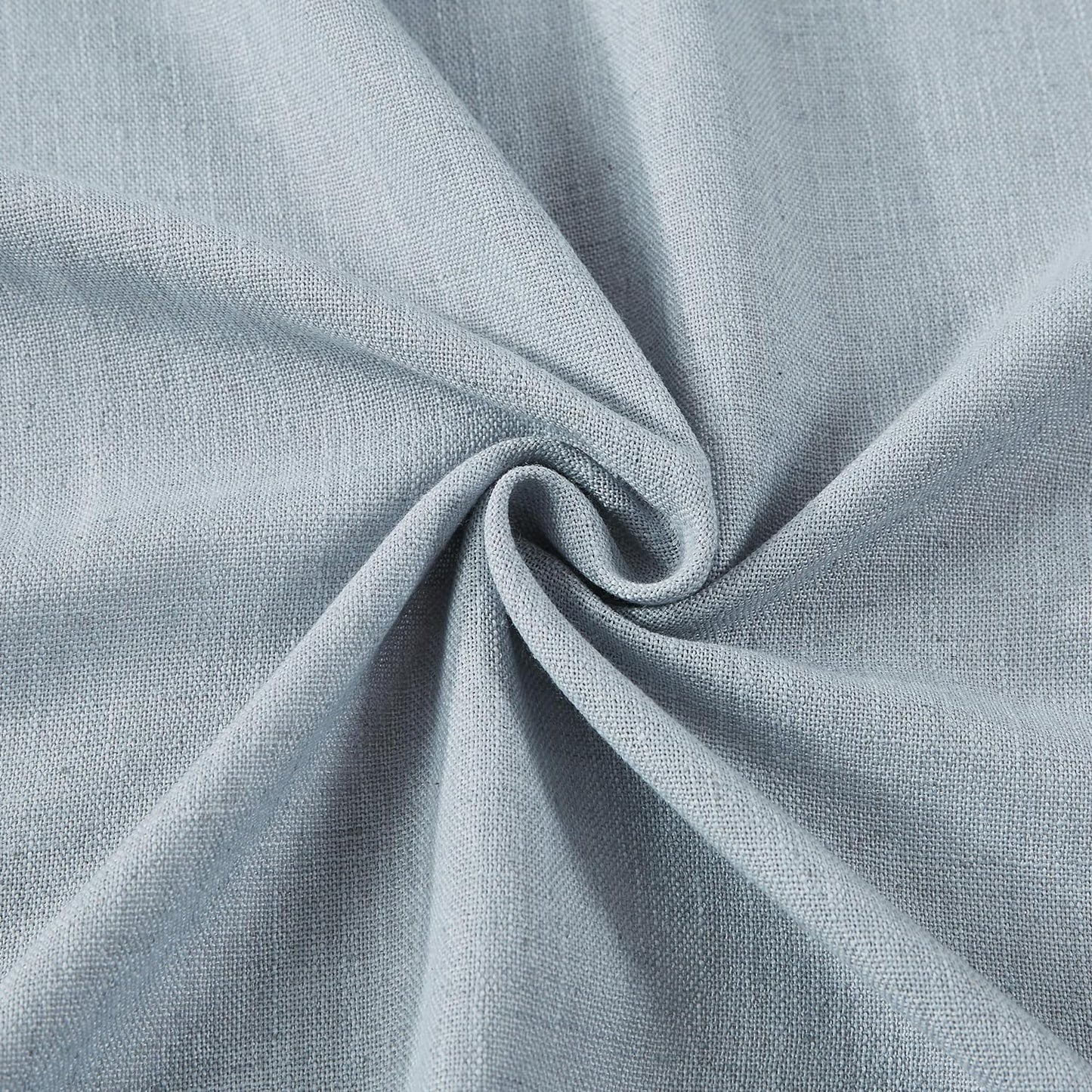 Vision Home Blue Grey Pinch Pleated Semi Sheer Curtains Textured Linen Blended Light Filtering Window Curtains 108 inch for Living Room Bedroom Patio Pinch Pleat Drapes with Hooks 9FT 60" Wx108 Lx1