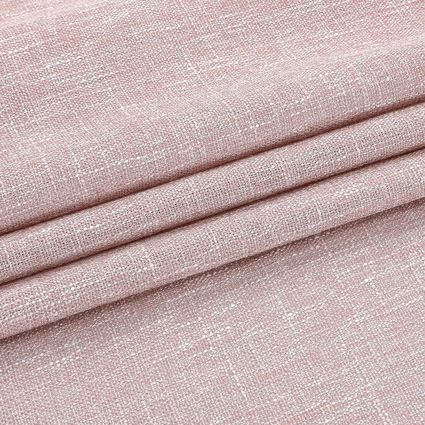 Vision Home Pink Pinch Pleated Semi Sheer Curtains for Girls Bedroom Living Room Textured Light Filtering Window Curtains 120 inch Rayon Blended Pinch Pleat Pink Drapes with Hooks 2 Panels 40"Wx120"L